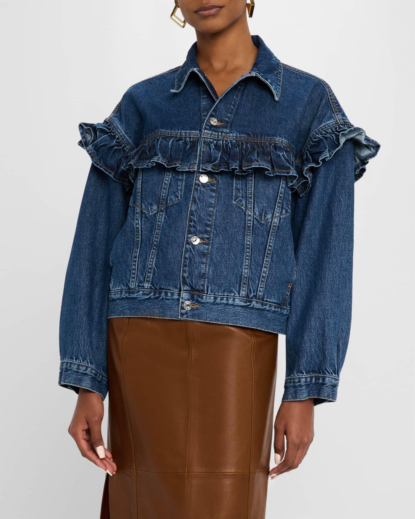 The Ruffle Denim Jacket Product Image