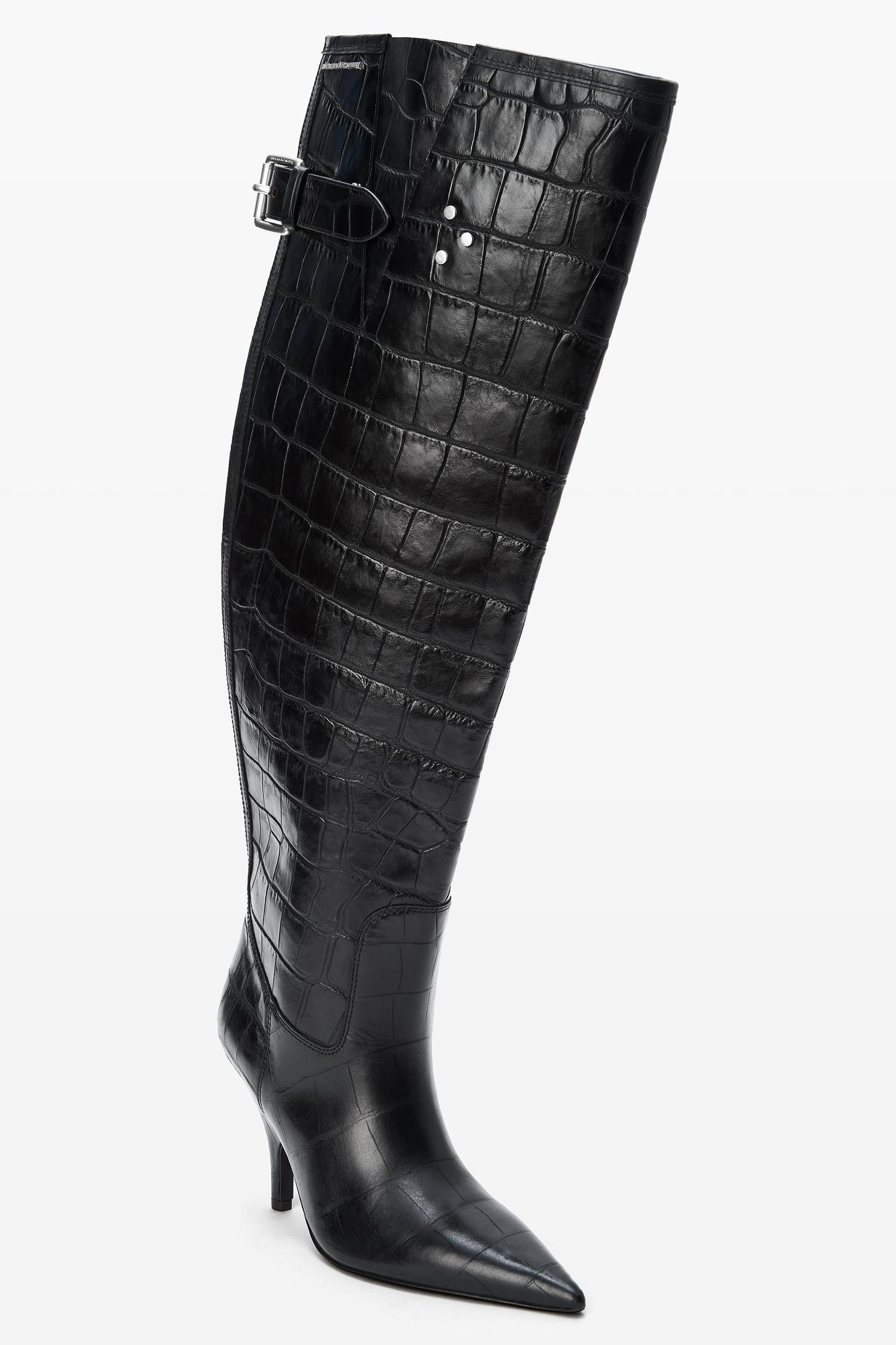 Diablo Open Back Tall Boot In Leather Product Image