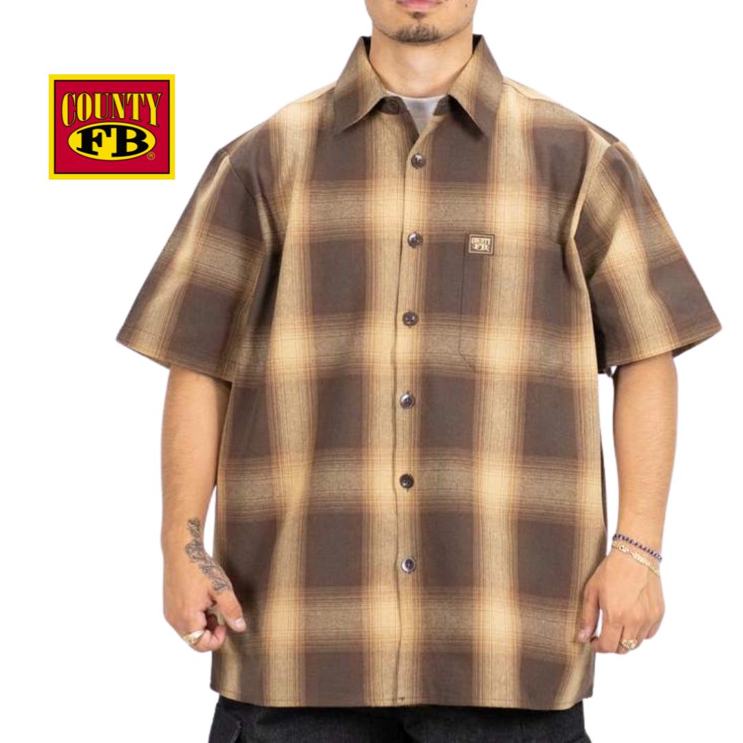 FB County Short Sleeve Checker Flannel Shirt Male Product Image