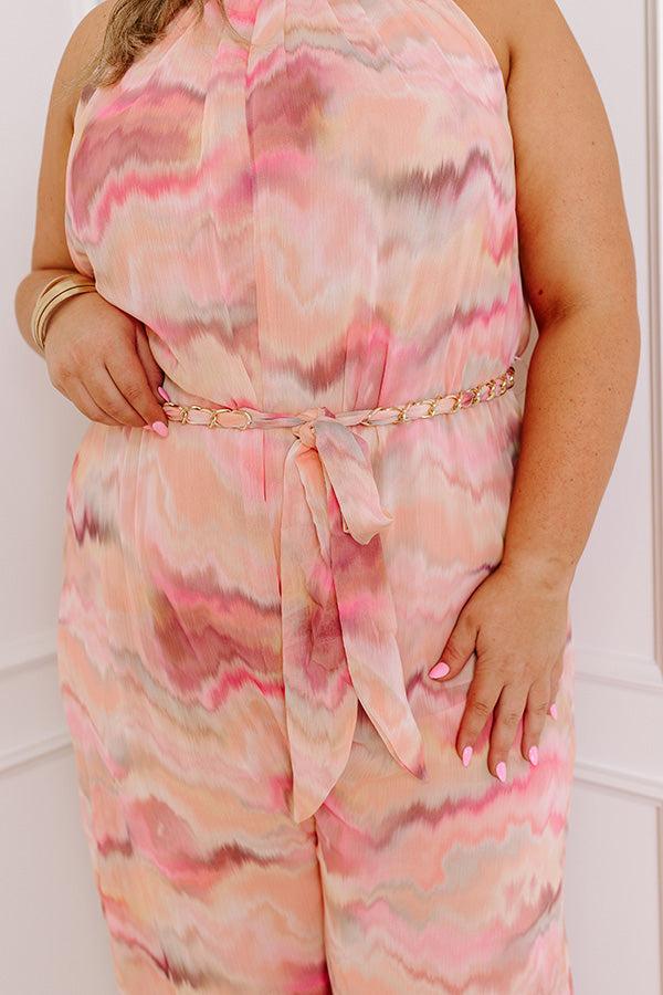 Gala Glam Watercolor Jumpsuit in Pink Curves Product Image