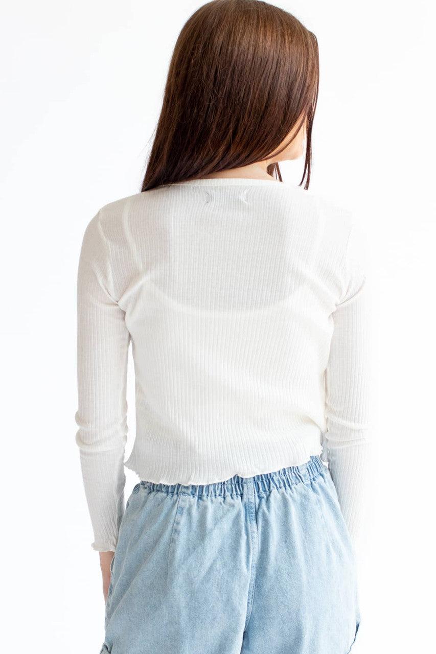 Paper Bag Drawstring Waist Denim Shorts Product Image