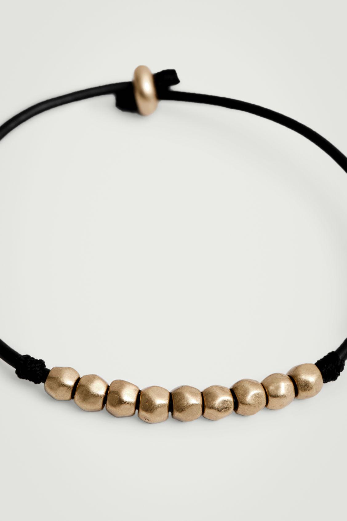 BEADED LEATHER CORD BRACELET Product Image