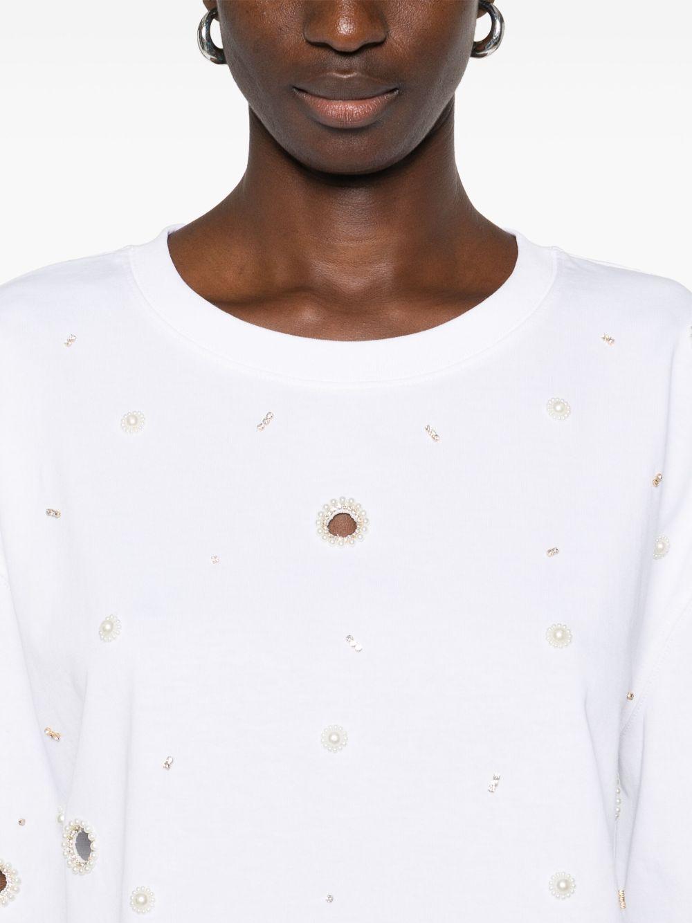 pearl-detail T-shirt Product Image