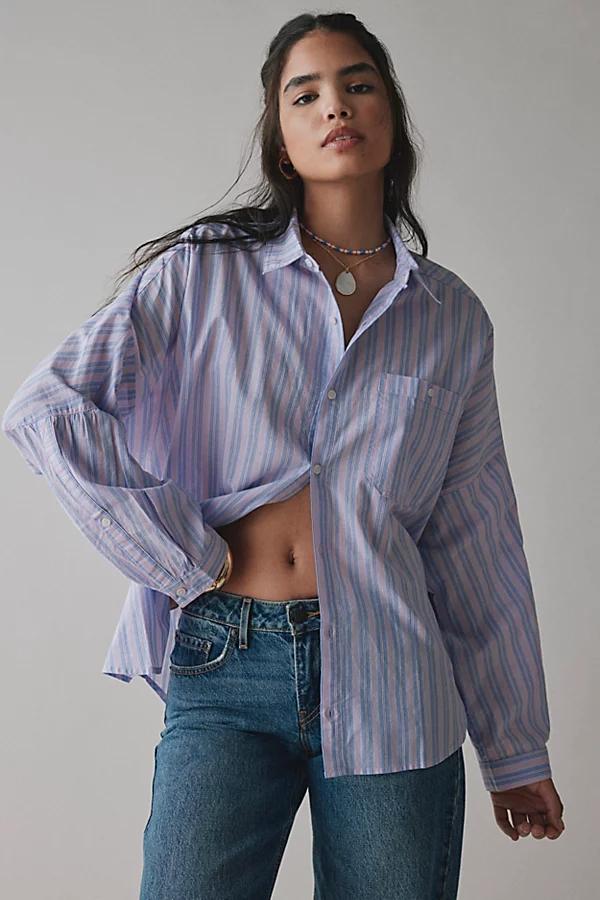 BDG Alex Breezy Cotton Oversized Button-Down Shirt Womens at Urban Outfitters Product Image