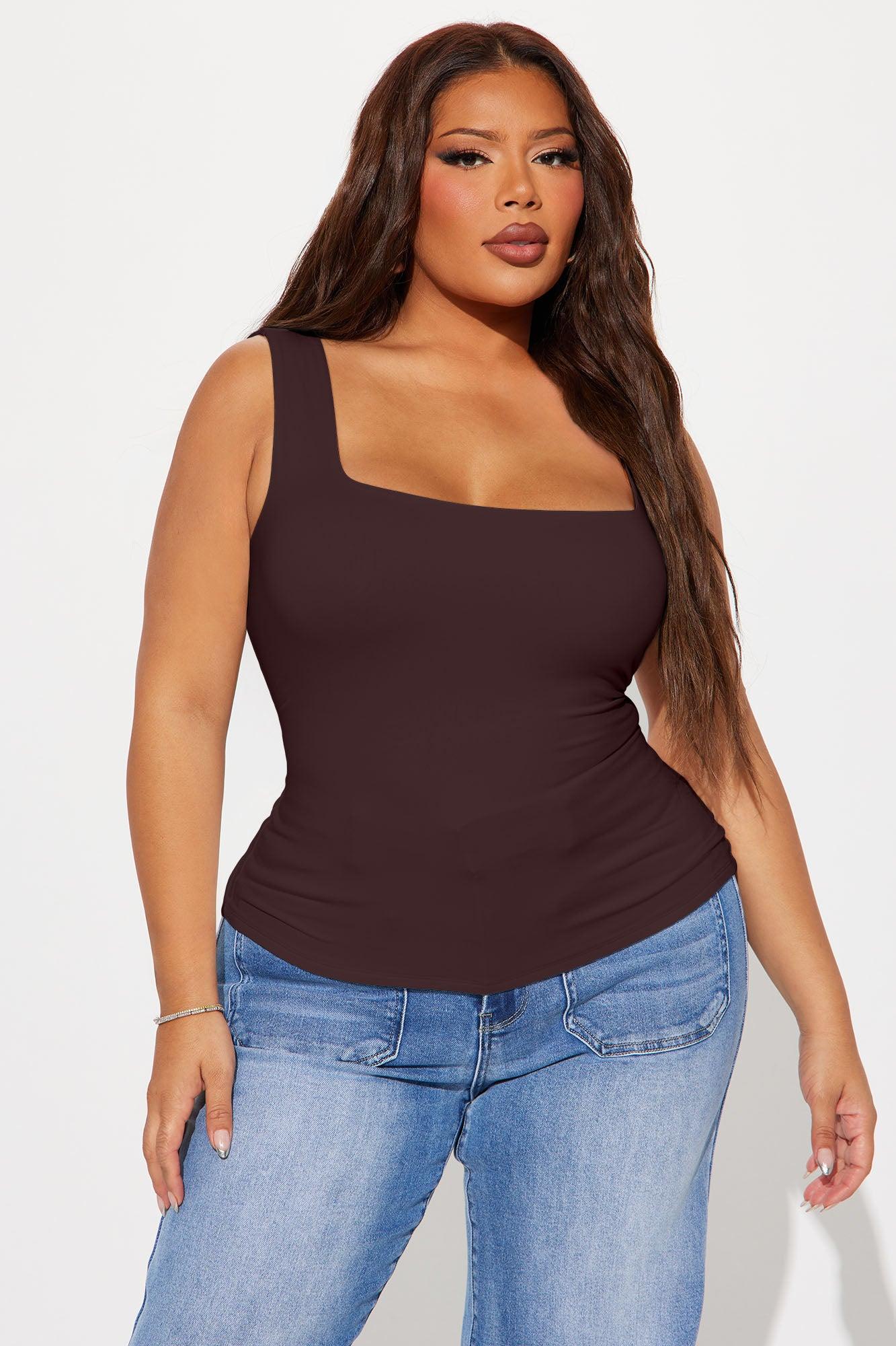 Thalia Tank Top - Mocha Female Product Image