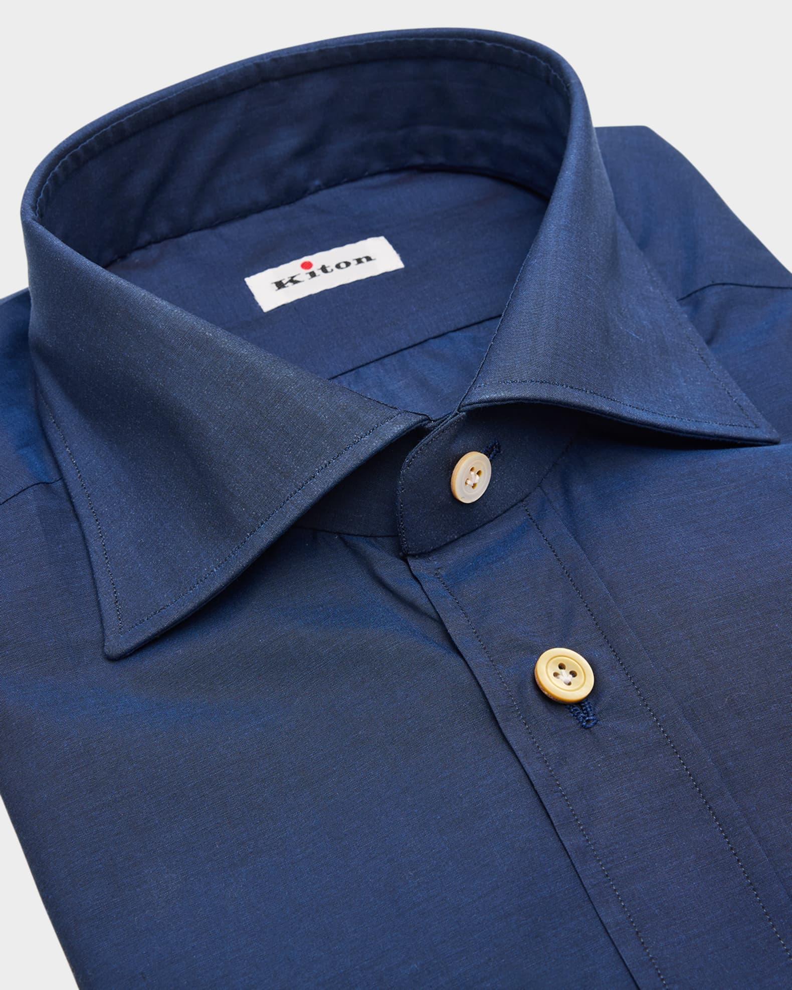 Men's Cotton Point-Collar Dress Shirt Product Image