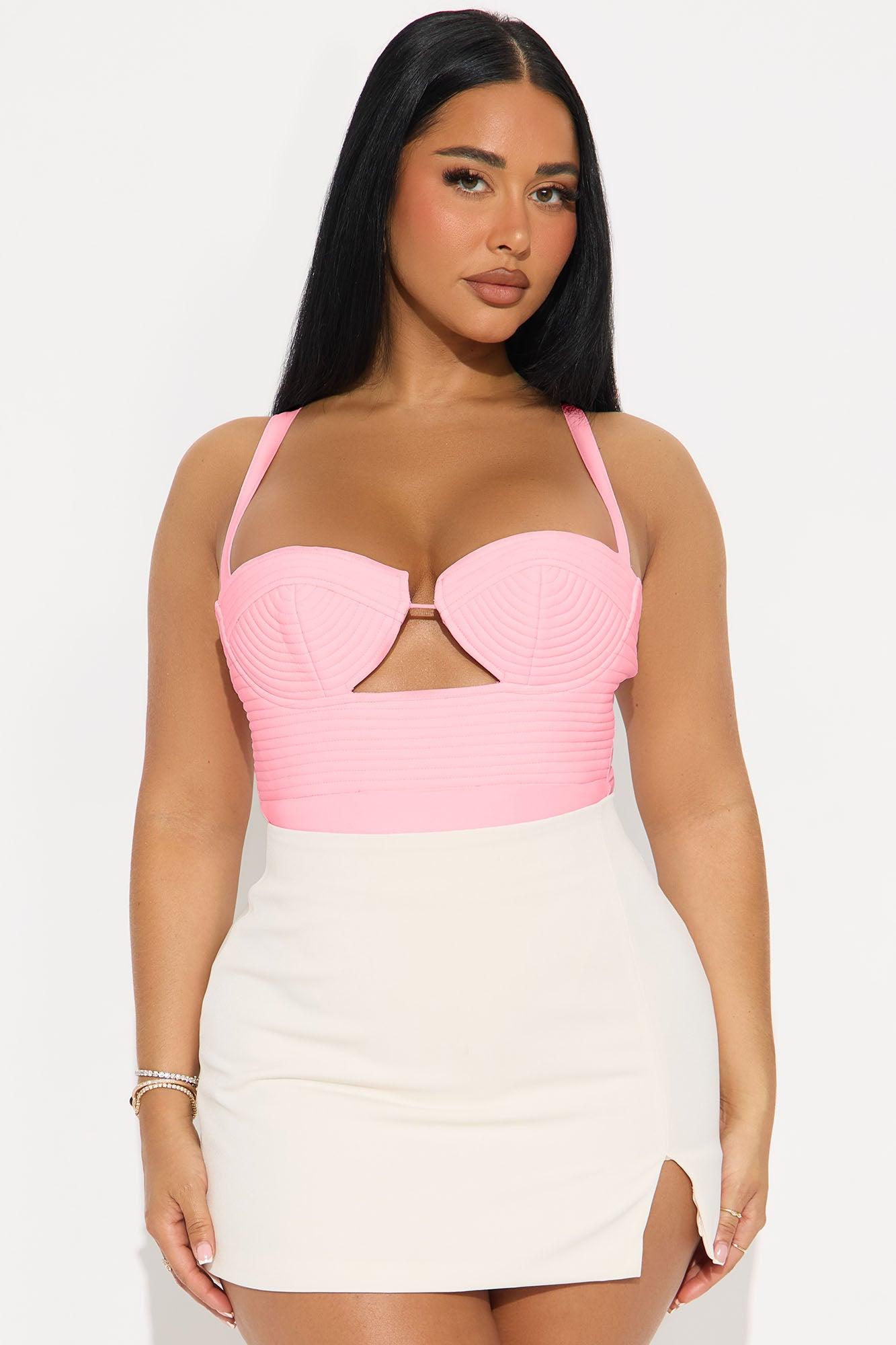 Fae Cut Out Bodysuit - Pink Female Product Image