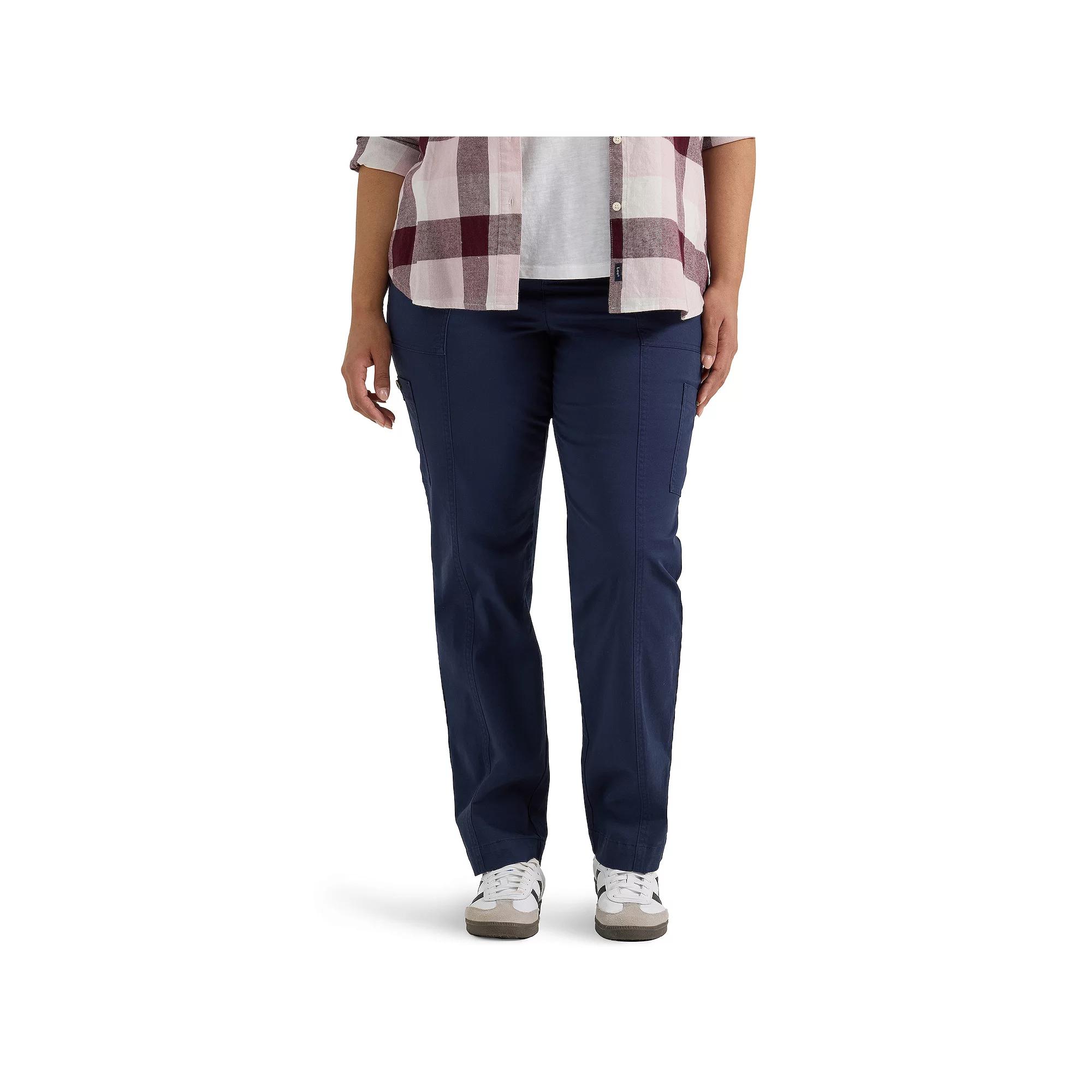 Plus Size Lee® Ultra Lux Comfort with Flex-To-Go Utility Pants, Women's, Size: 26 Tall, Mood Blue Product Image