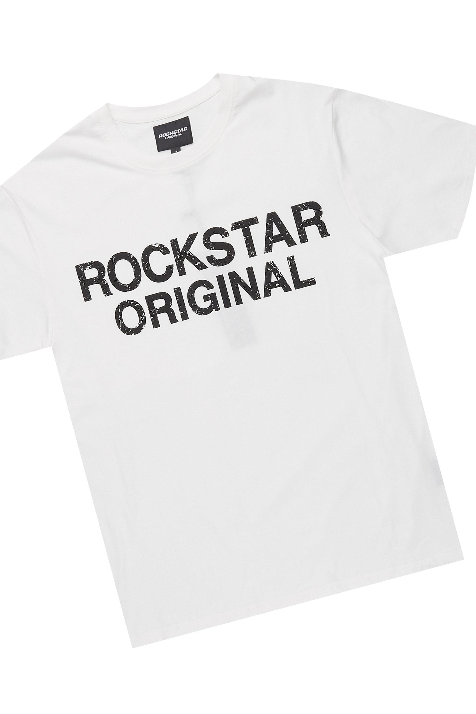 Deniska Heather Grey T-Shirt/Baggy Stacked Flare Track Set Male Product Image