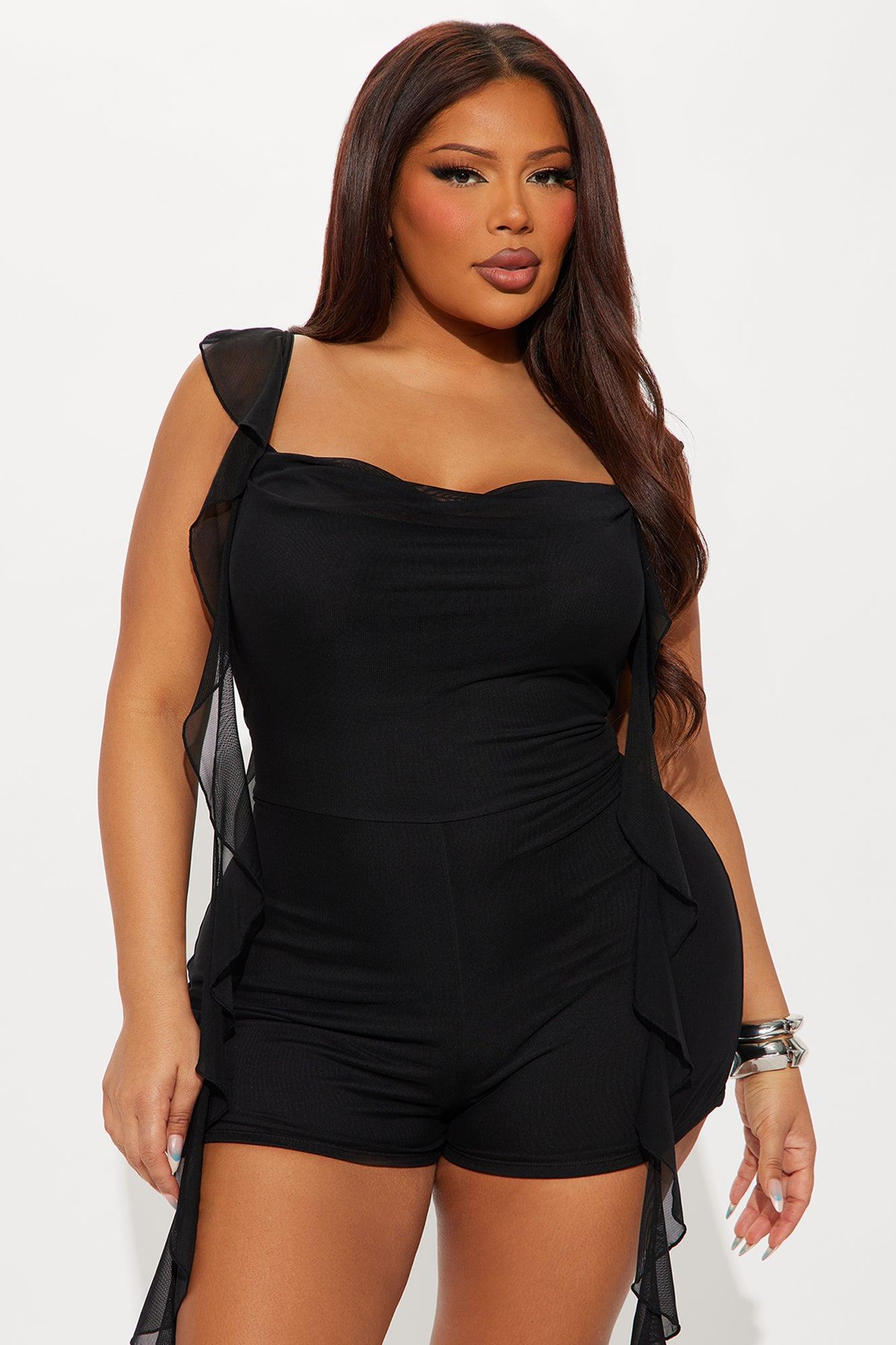 Anaisha Mesh Romper - Black Female Product Image