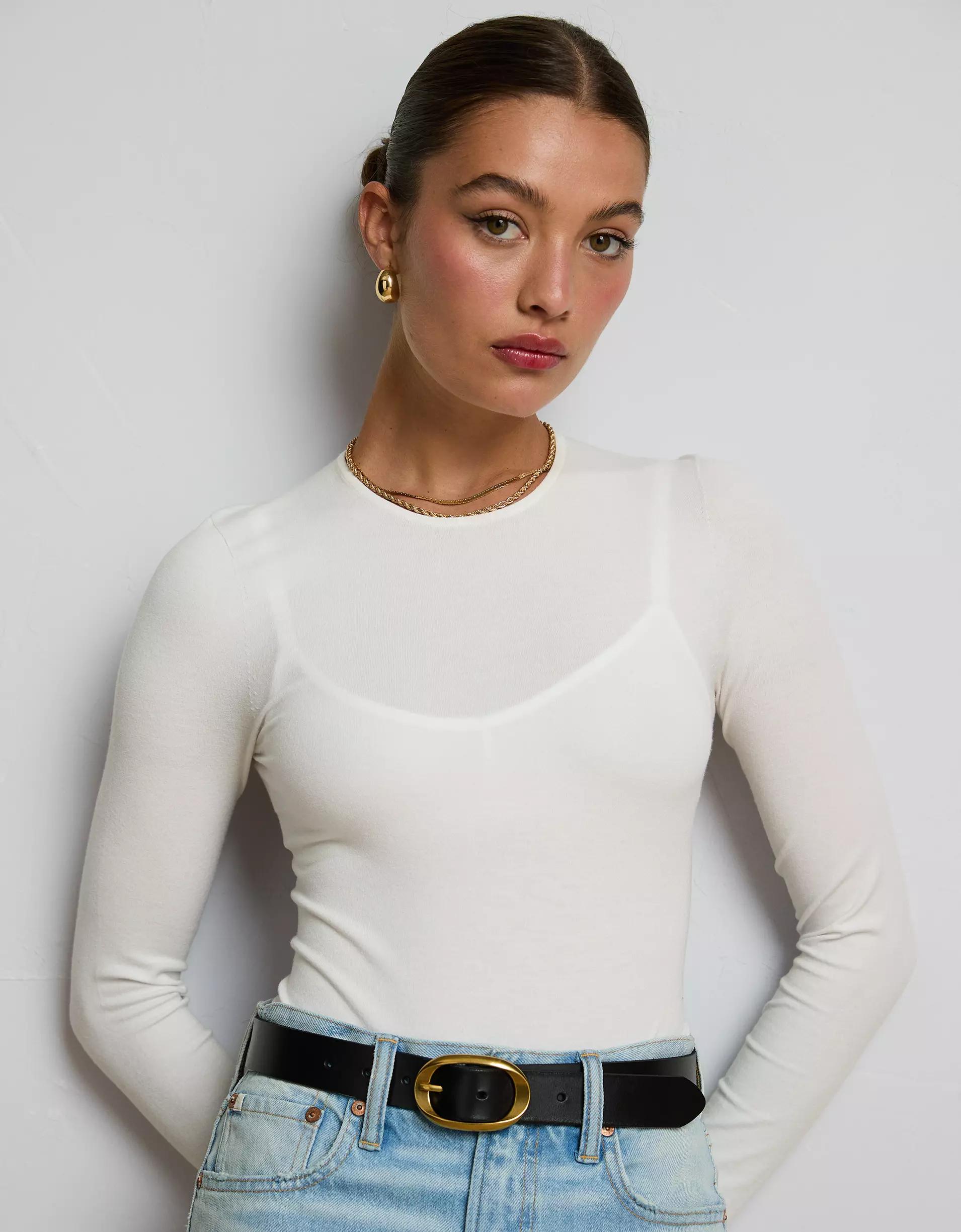 AE77 Premium Seamless Crew Neck Bodysuit Product Image