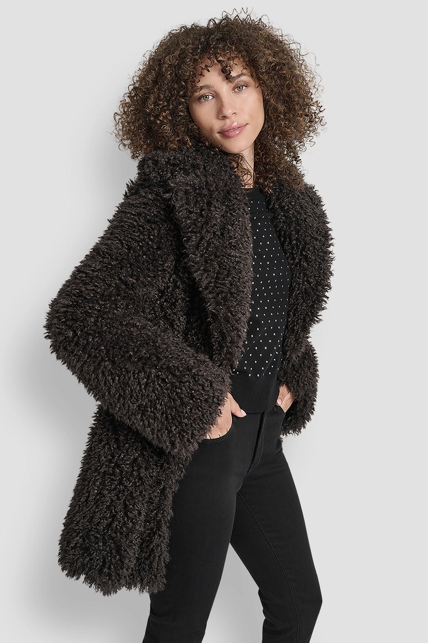 FAUX TEDDY FUR JACKET Product Image