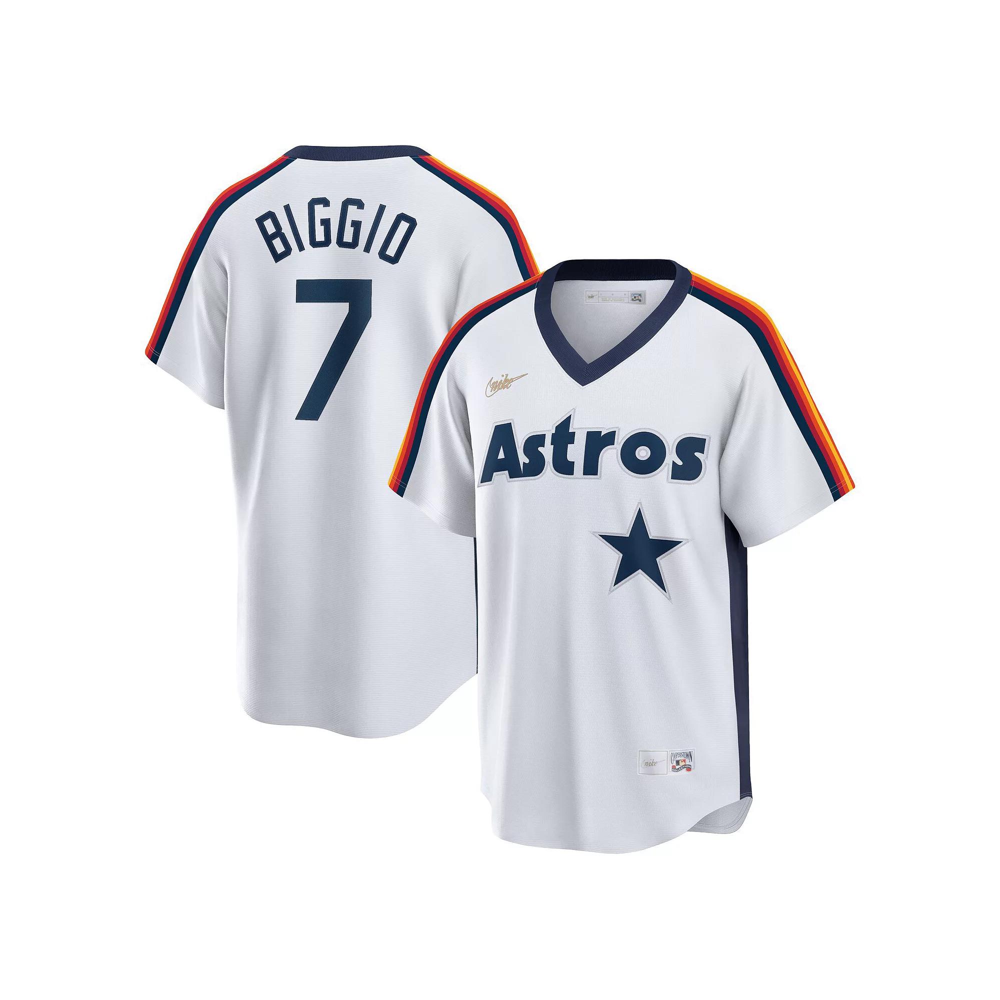 Men's Nike Craig Biggio White Houston Astros Home Cooperstown Collection Logo Player Jersey, Size: Small Product Image