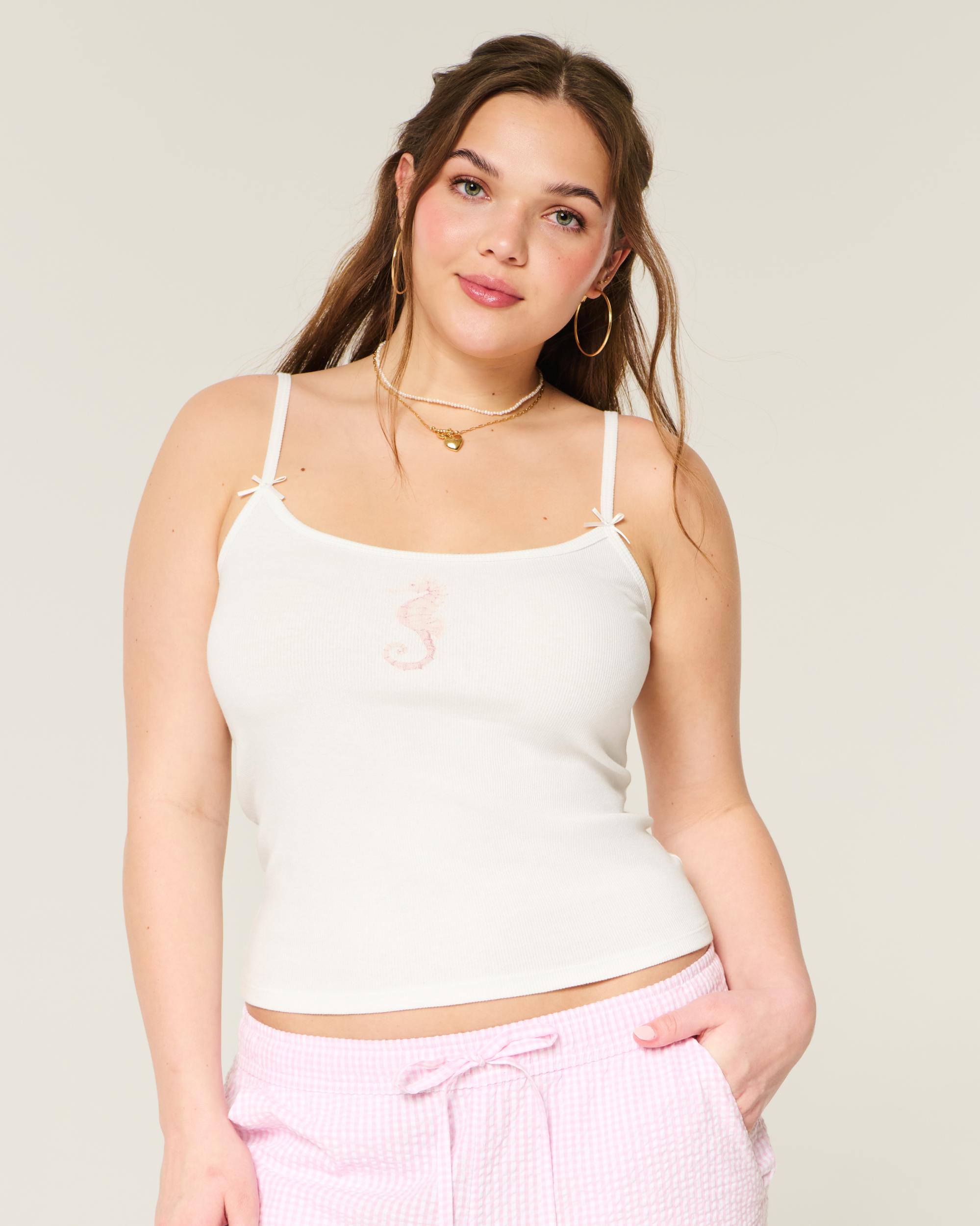 Ribbed Seahorse Graphic Cami Product Image