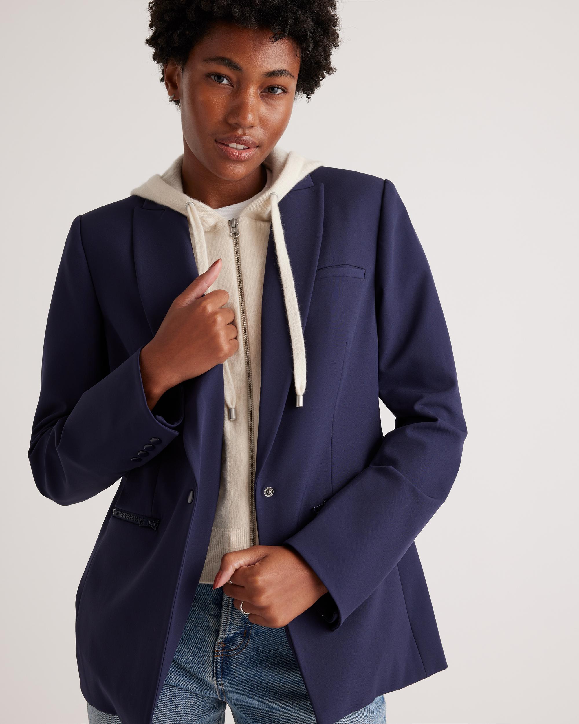 Quince | Women's 100% Mongolian Cashmere Hoodie Blazer Insert Size XS/Small/M Product Image