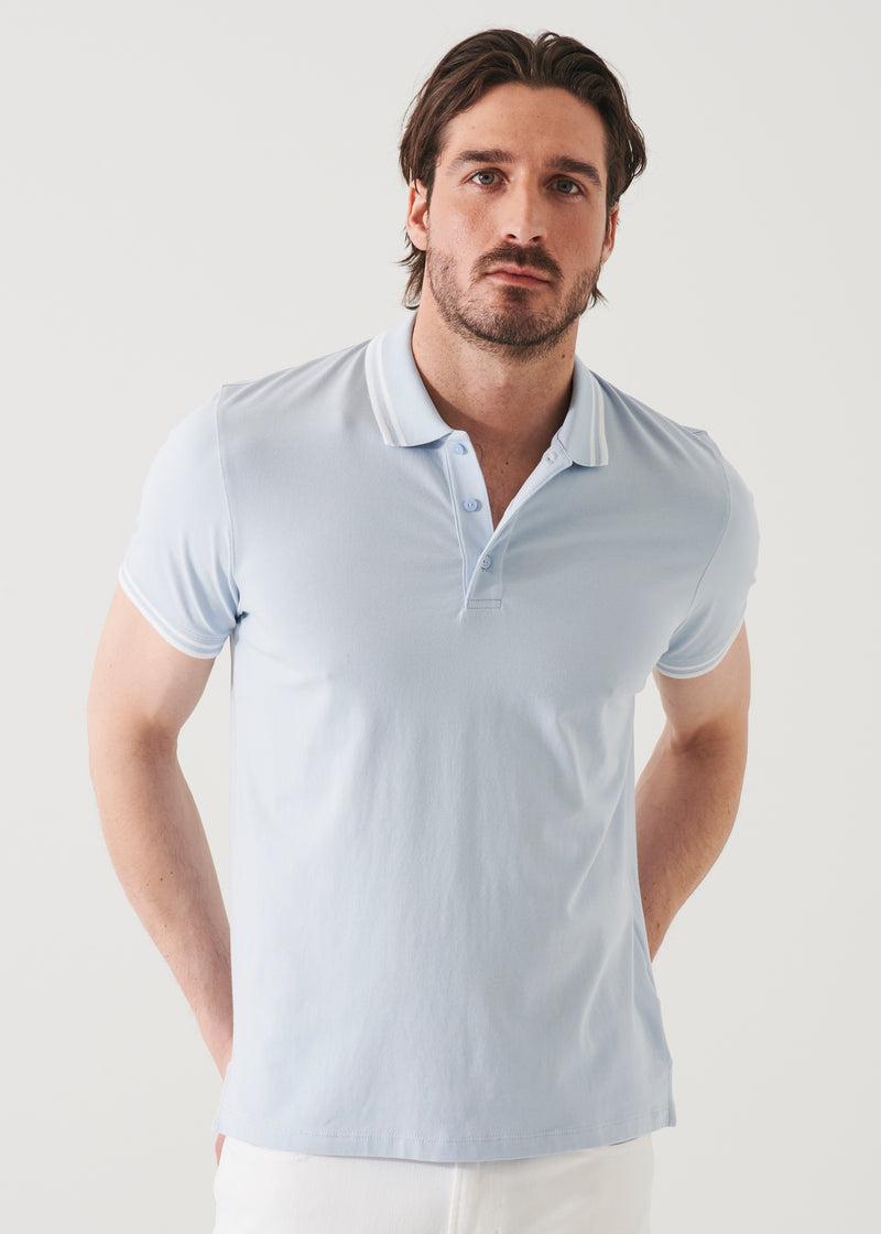 Patrick Assaraf Iconic Tipped Buttoned Polo Product Image