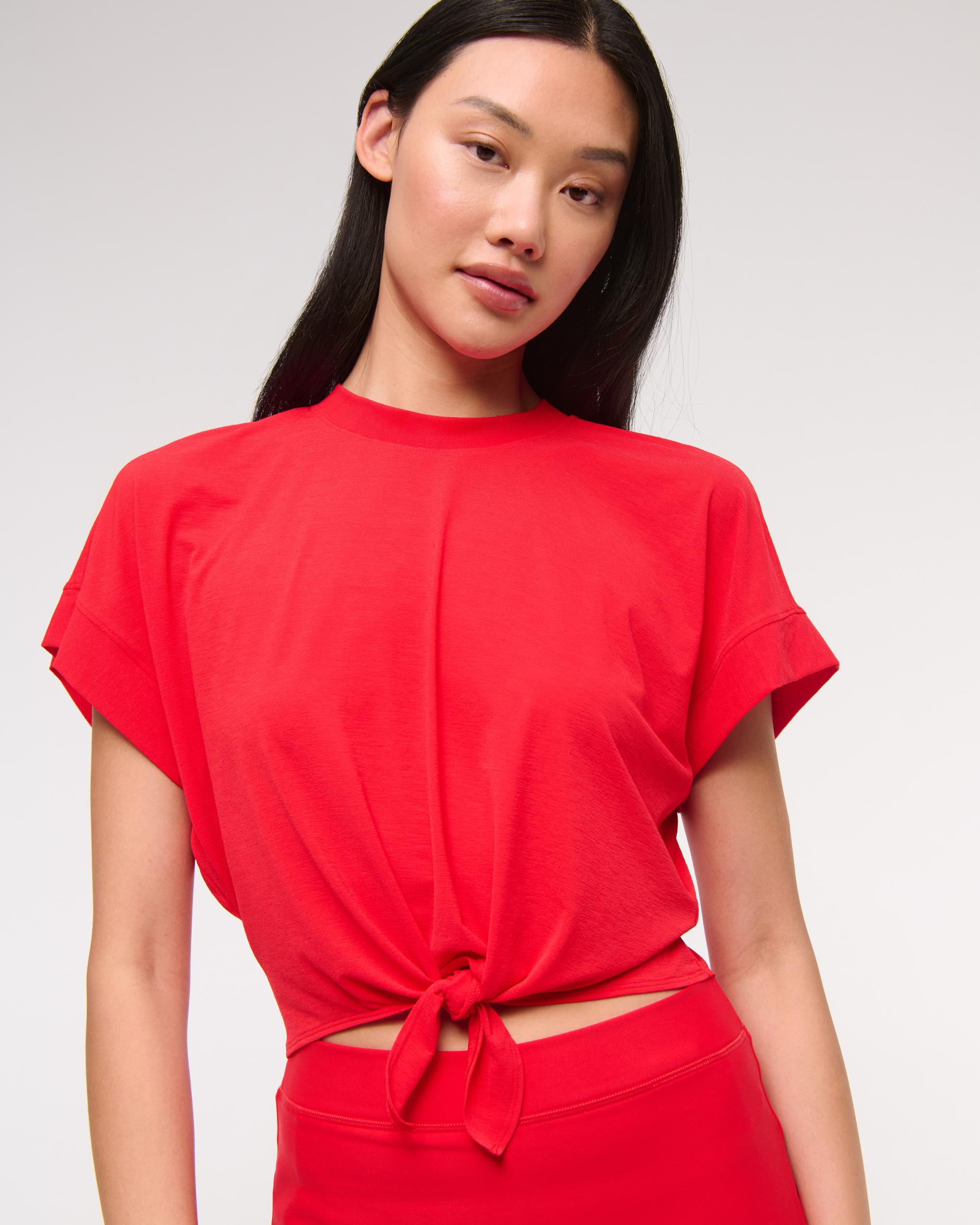 YPB Featherweight Tie-Front Tee Product Image