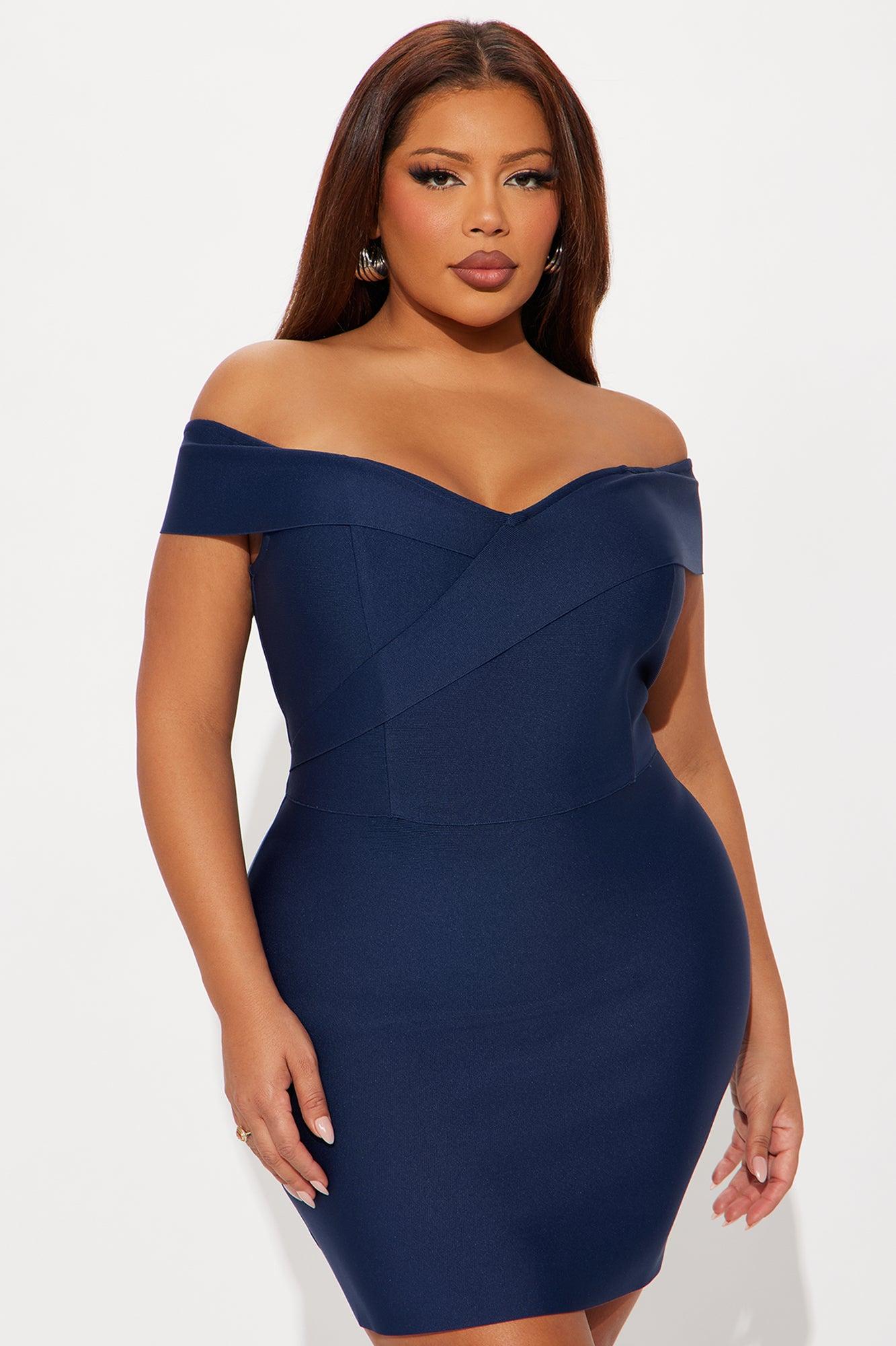 Amy Bandage Mini Dress - Navy Female Product Image
