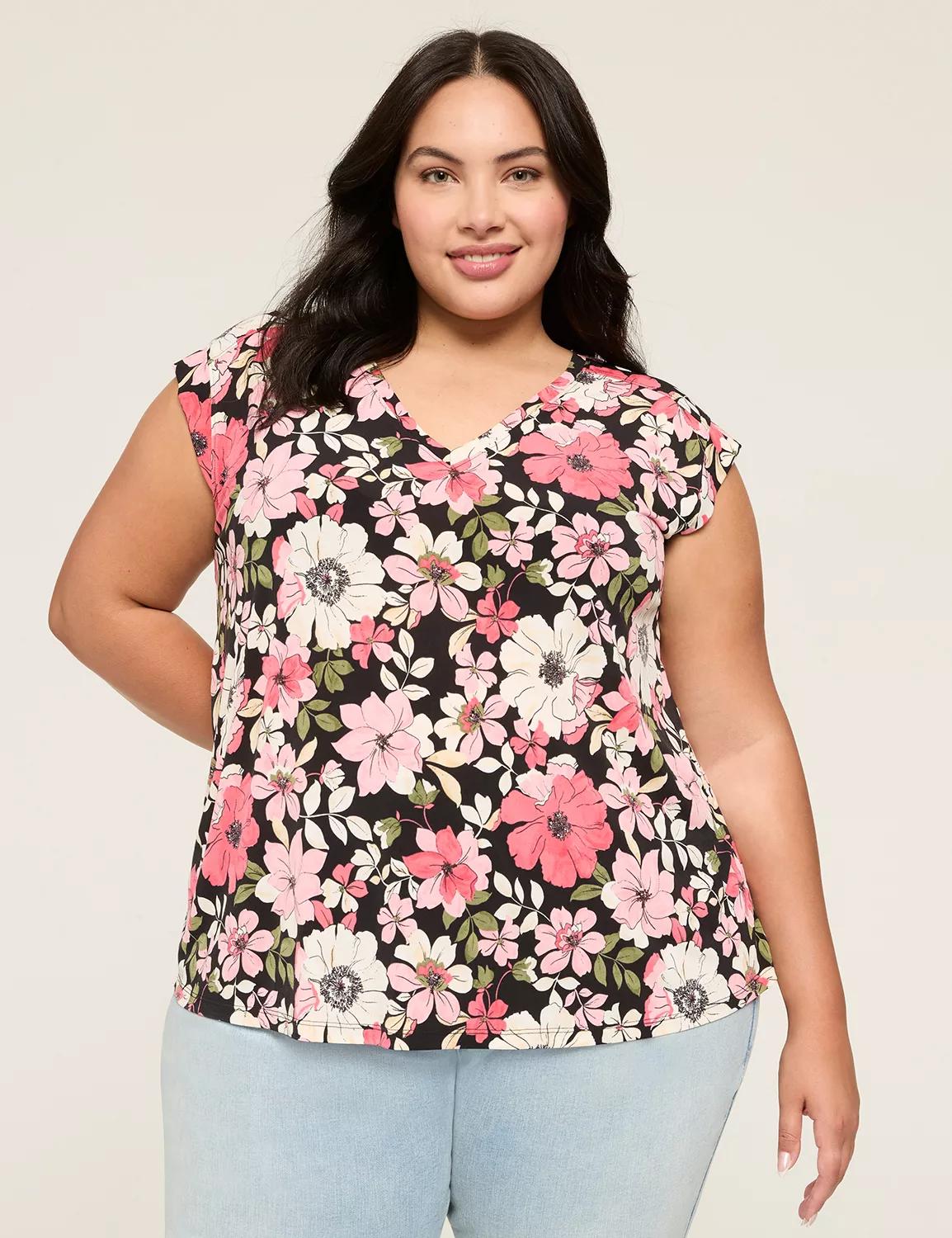 V-Neck Shoulder-Seam Tank Product Image