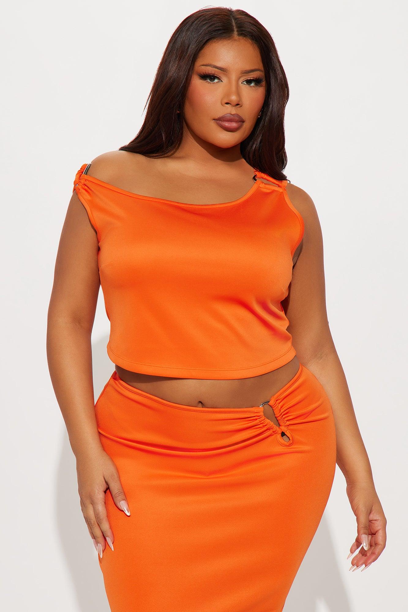 Iconic Rhythm Maxi Skirt Set - Orange Product Image