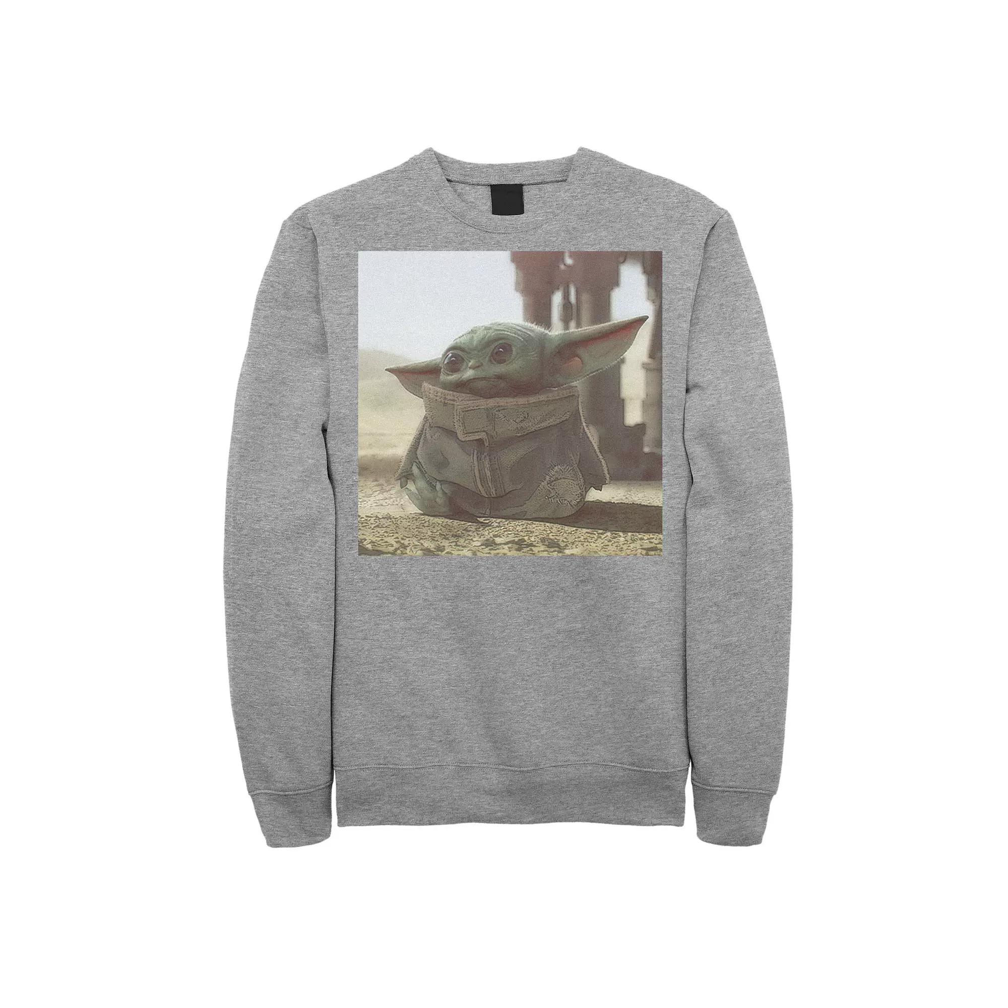 Men's Star Wars The Mandalorian The Child aka Baby Yoda Photograph Sweatshirt,  Product Image