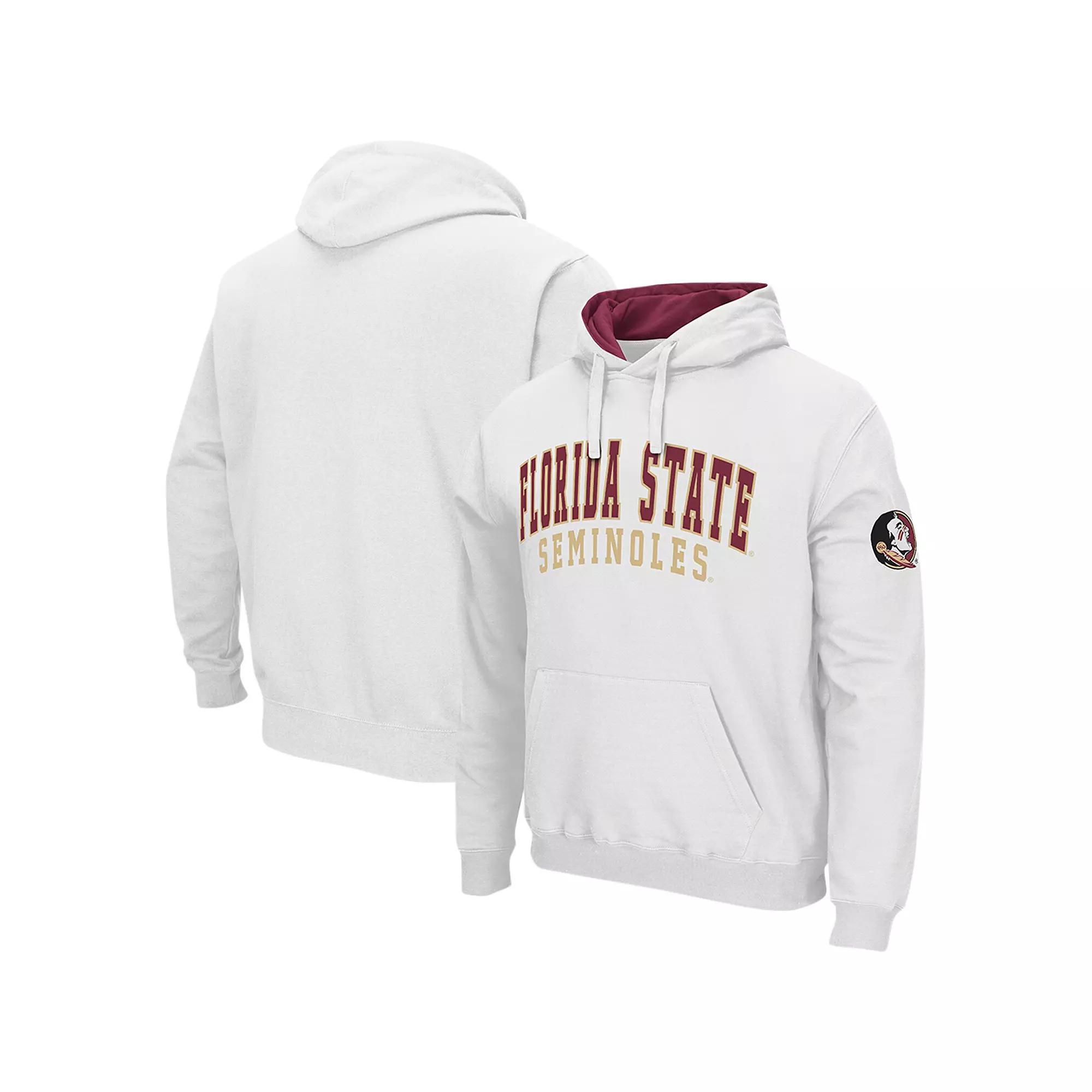 Men's Colosseum White Florida State Seminoles Double Arch Pullover Hoodie,  Product Image