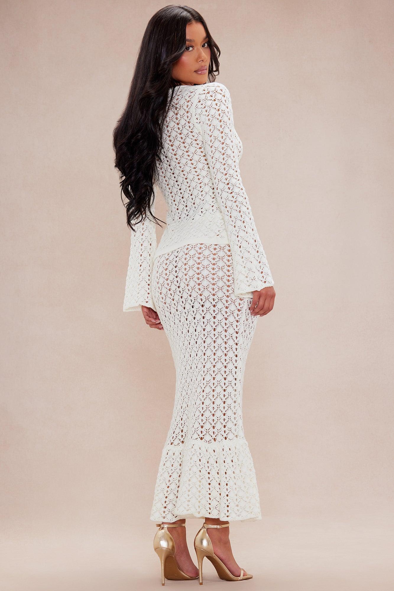 Maribelle Crochet Skirt Set - Cream Product Image