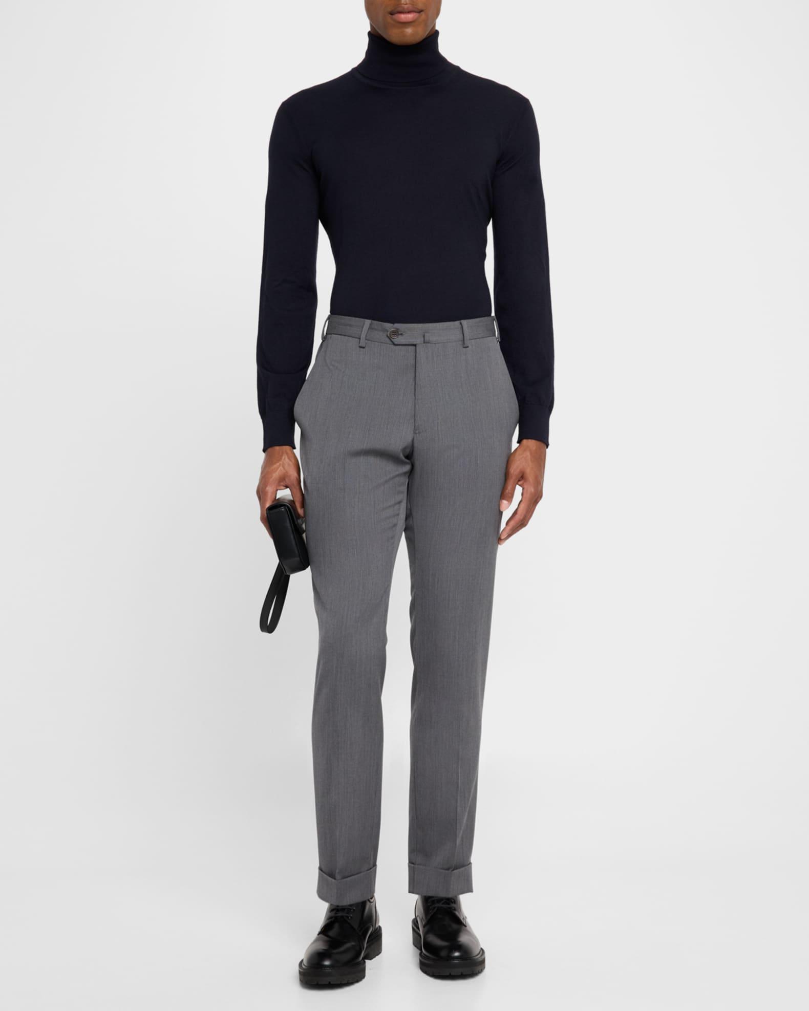 Men's Wool Tonal Stripe Trousers Product Image