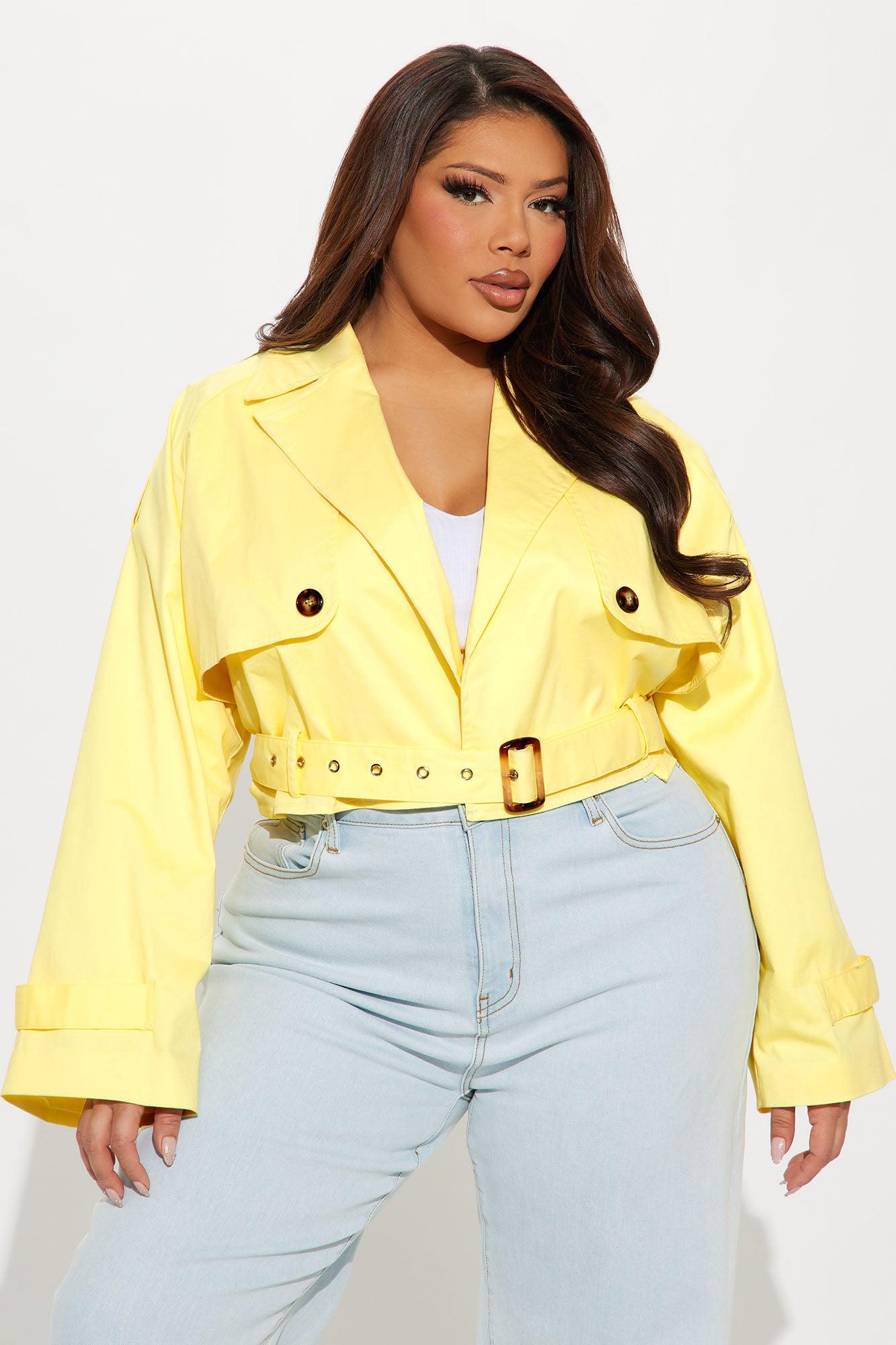Leona Cropped Trench - Yellow Product Image