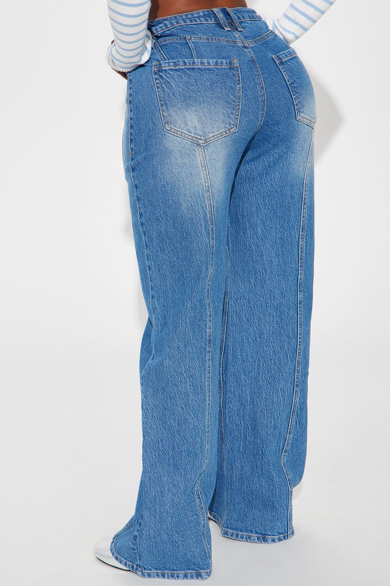 Every Kind Of Way Stretch Wide Leg Jeans - Medium Wash Product Image