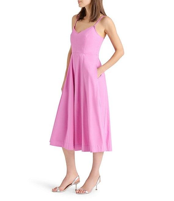 Steve Madden Harley Sweetheart Neck Sleeveless Midi Dress Product Image