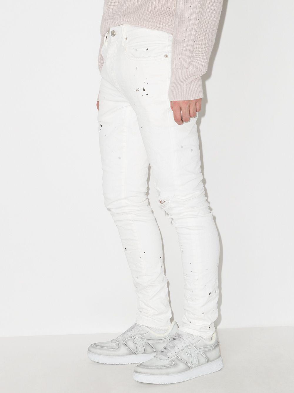paint splatter-print skinny-cut jeans Product Image
