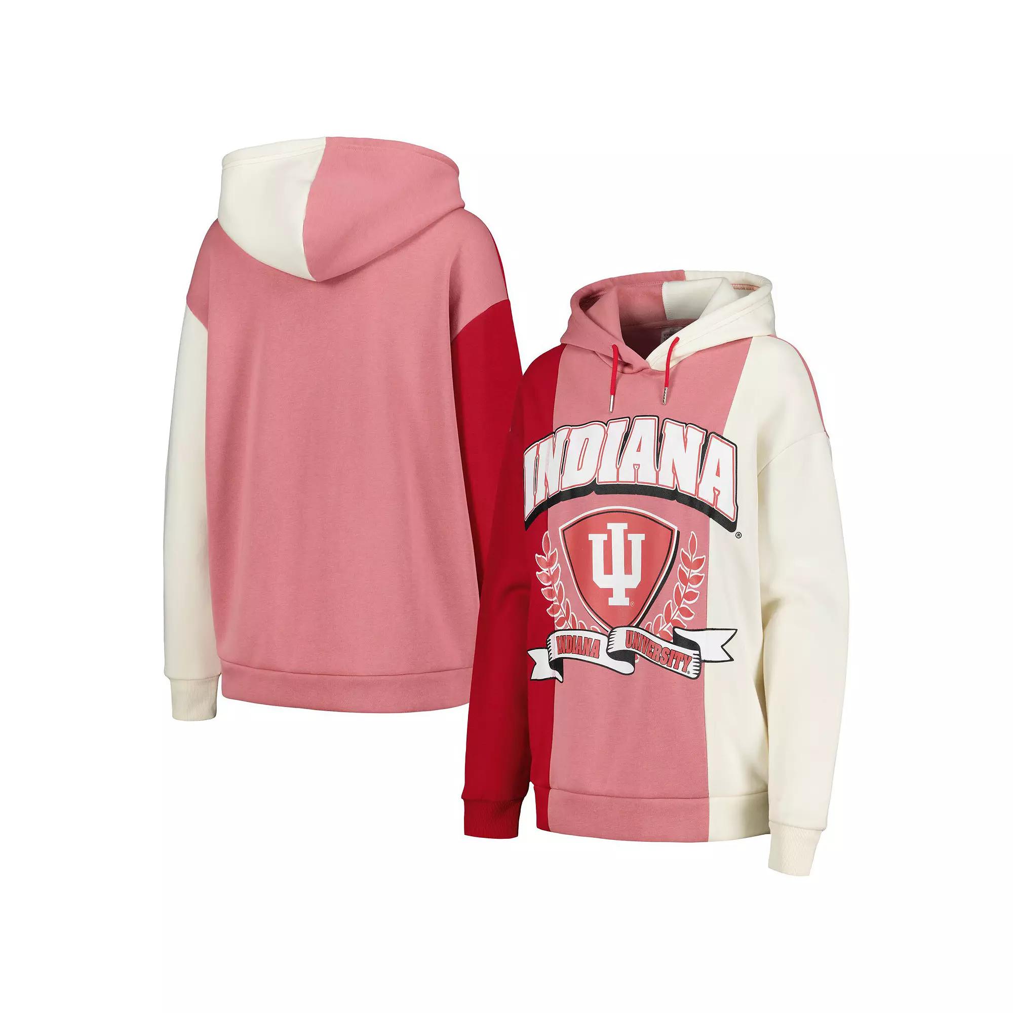 Women's Gameday Couture Crimson Indiana Hoosiers Hall of Fame Colorblock Pullover Hoodie, Size: XL, Red Product Image
