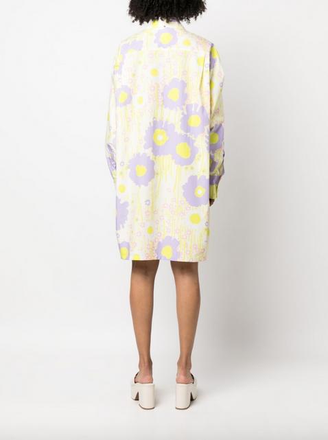 Sportmax Baldi Floral Cotton Poplin Shirt Dress Product Image