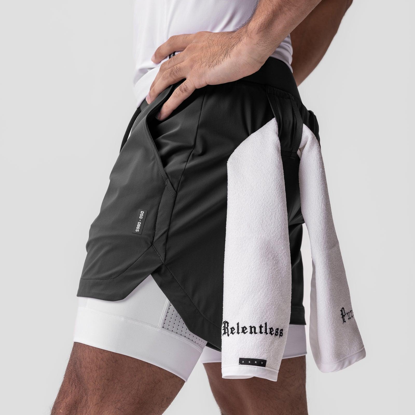 0865. Tetra-Lite® 5" Liner Short - Space Grey "Cyber"/White Male Product Image