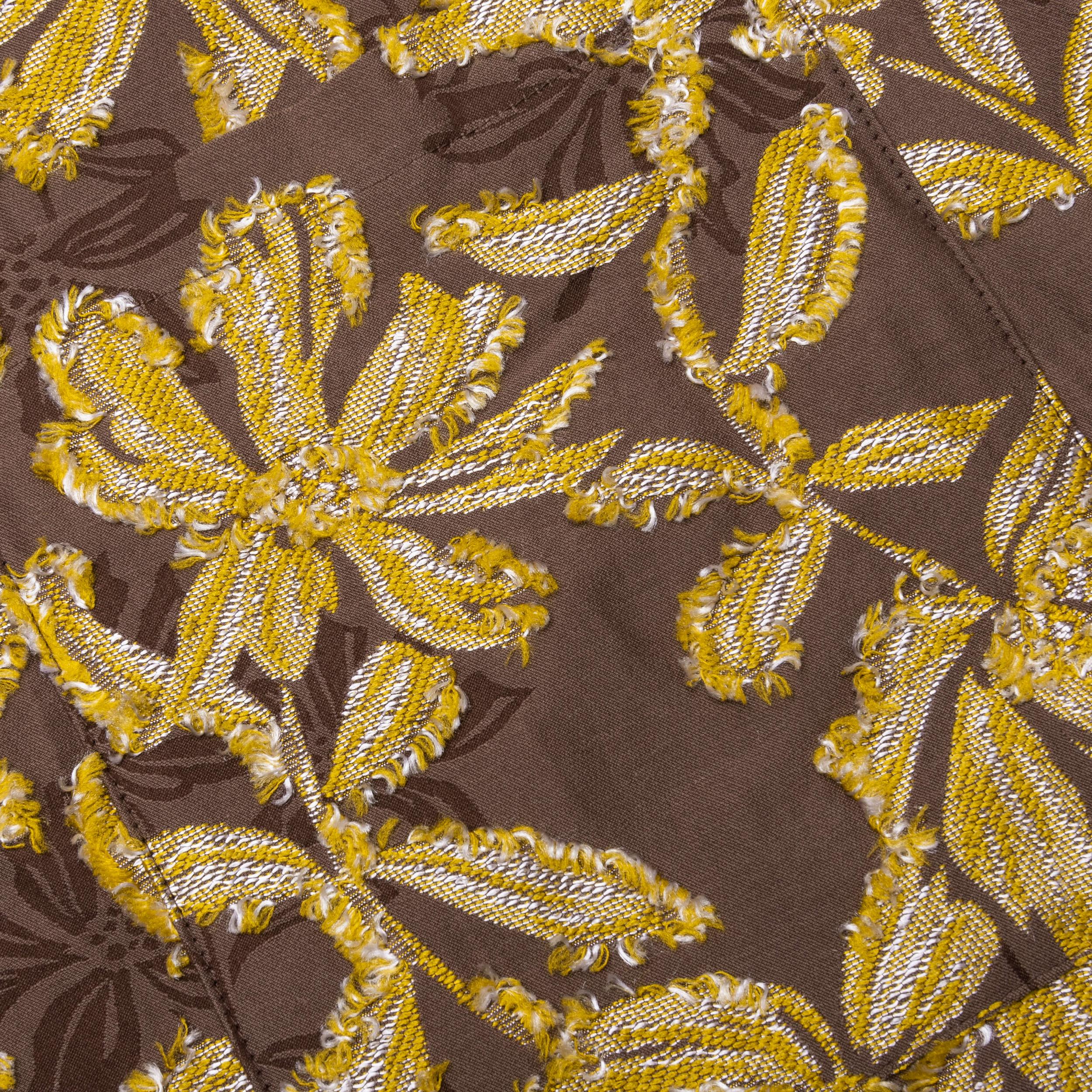 Flower Cut Cabana Shirt - Brown Male Product Image