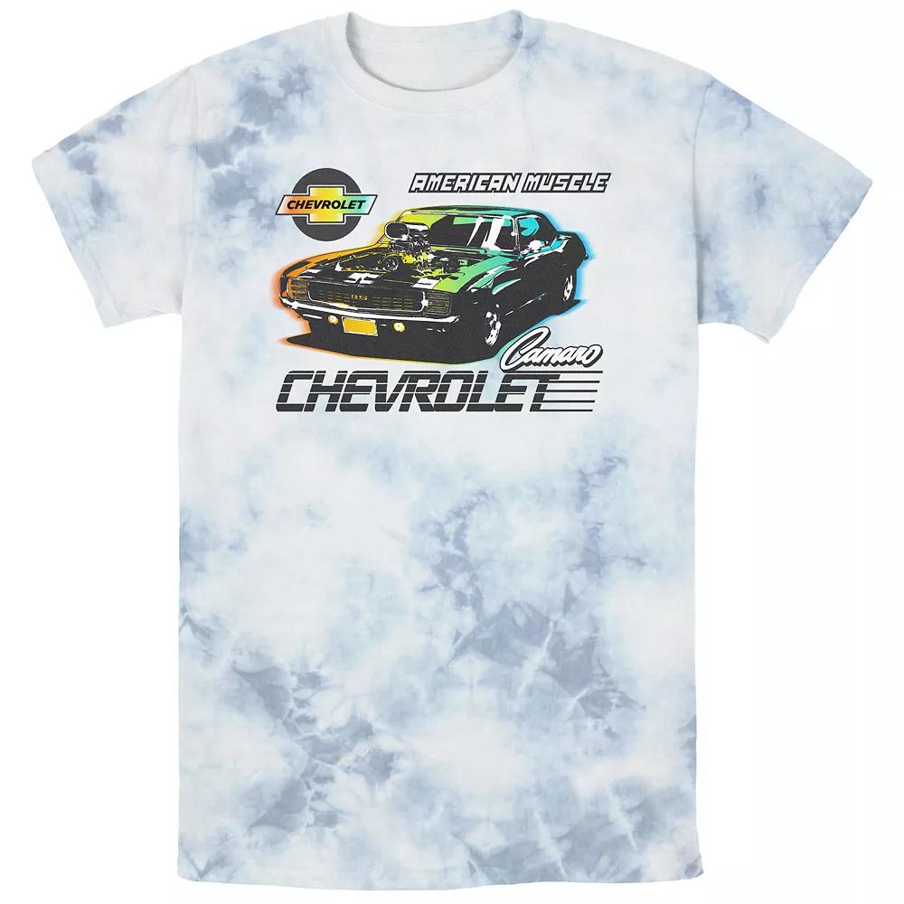 Men's Chevrolet Camaro American Muscle Bombard Wash Graphic Tee, Size: Small, White Blue Product Image