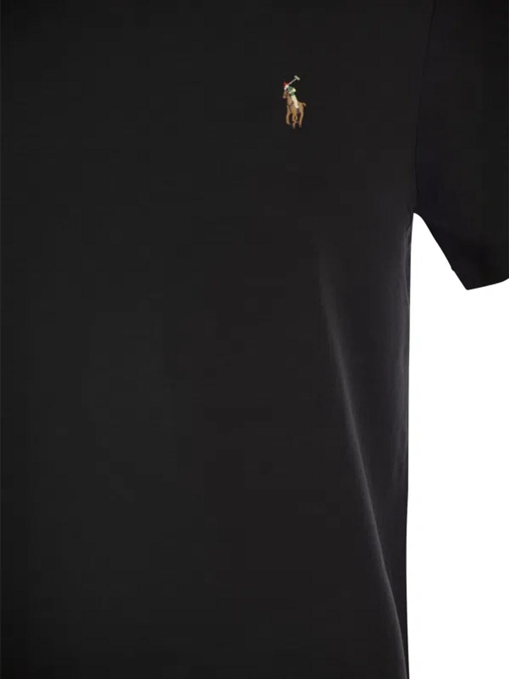 POLO RALPH LAUREN Classic Fit Soft Cotton Crewneck T-shirt In Polo Black Product Image