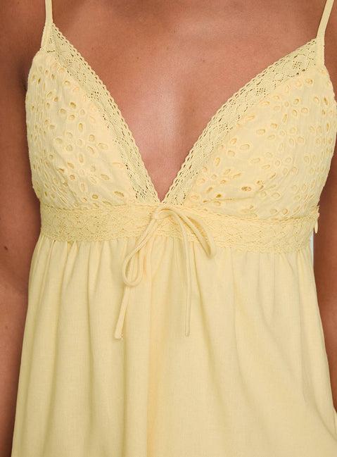 Nicoletta Mini Dress Lemon Product Image