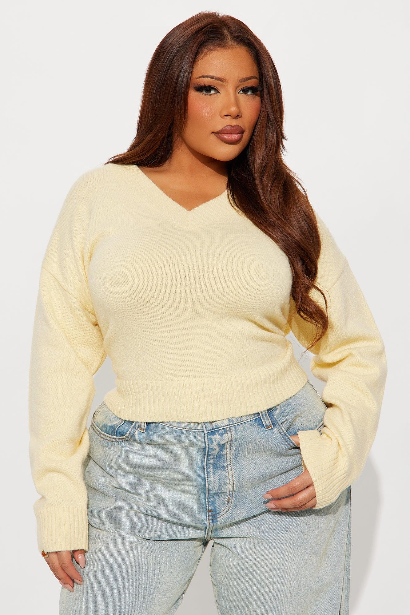 The Everyday Sweater - Yellow Female Product Image