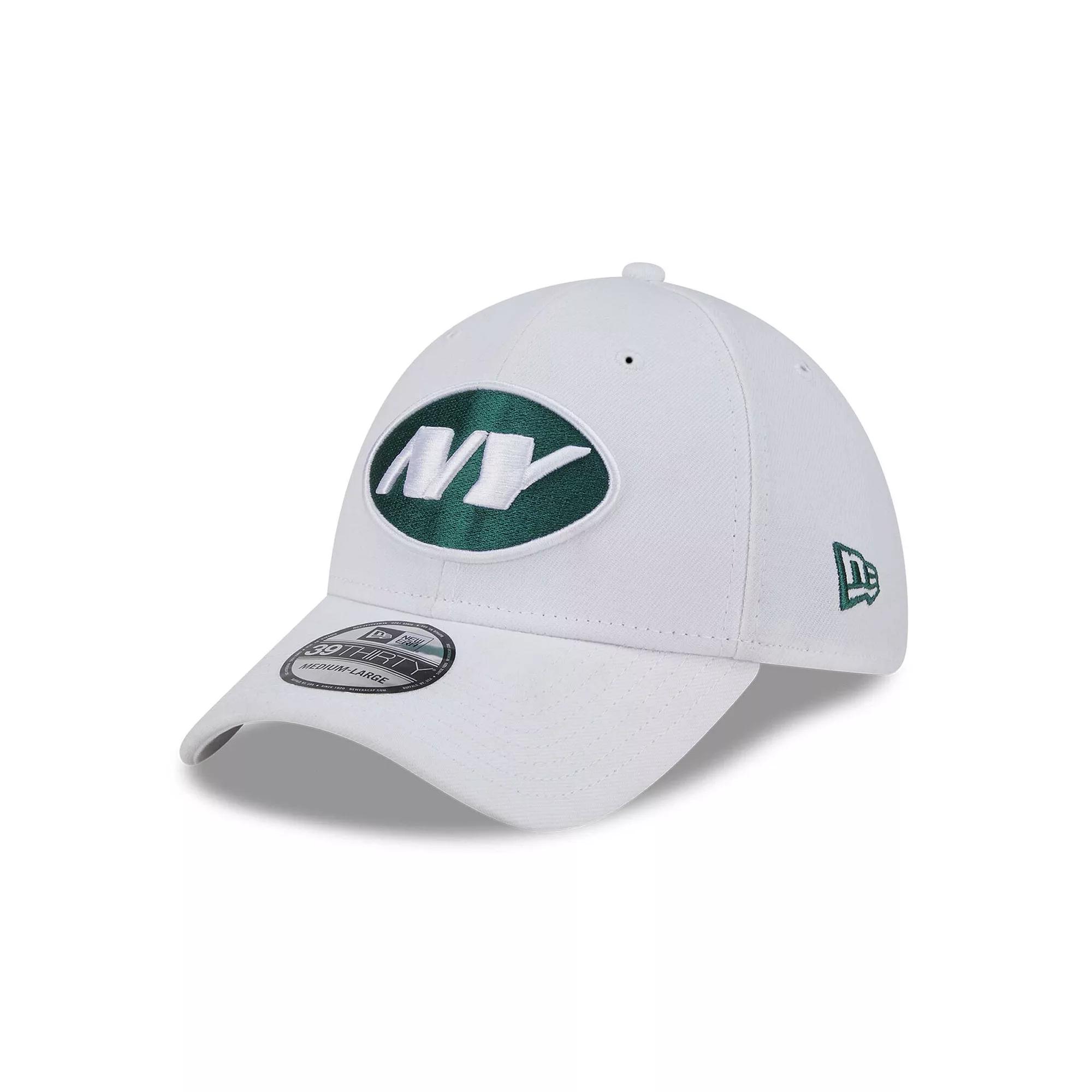 Men's New Era White New York Jets NFL Iced II 39THIRTY Flex Hat,  Product Image