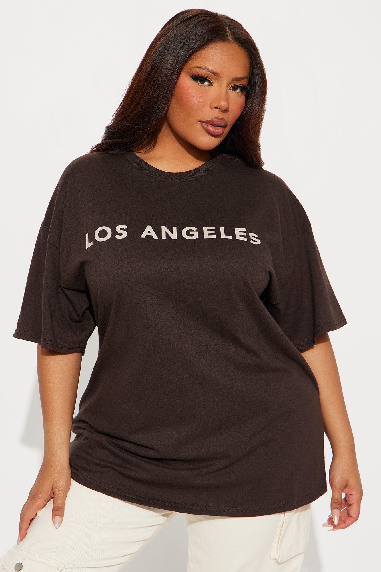 Los Angeles Oversized Tee - Chocolate Product Image