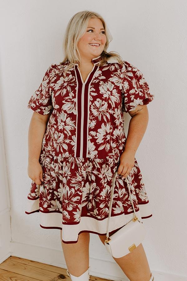 Vineyard Dream Floral Mini Dress Curves Product Image