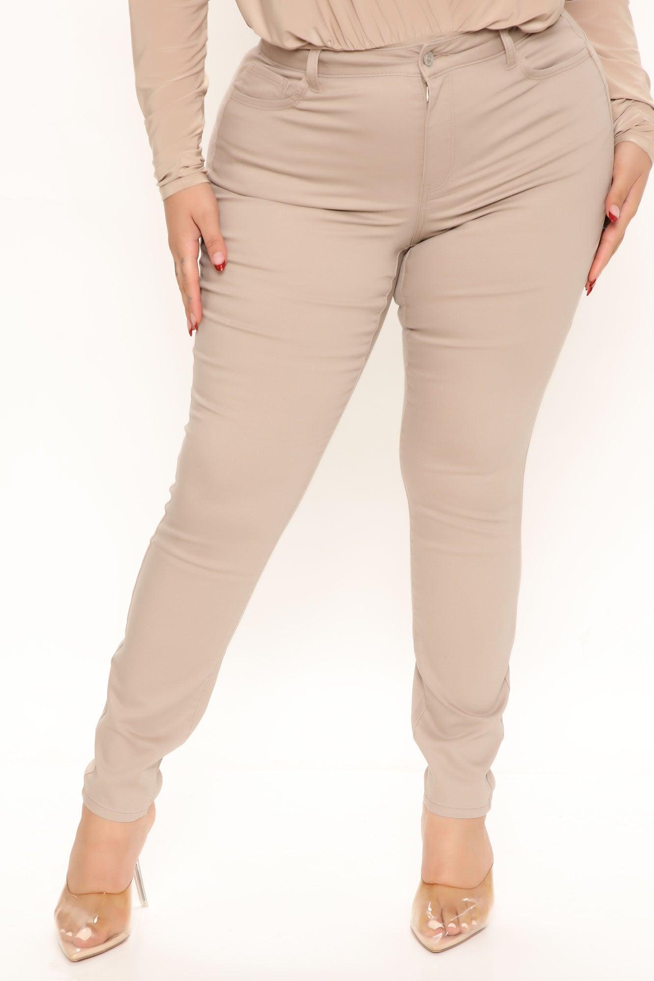 Casual Day Skinny Pants - Khaki Product Image
