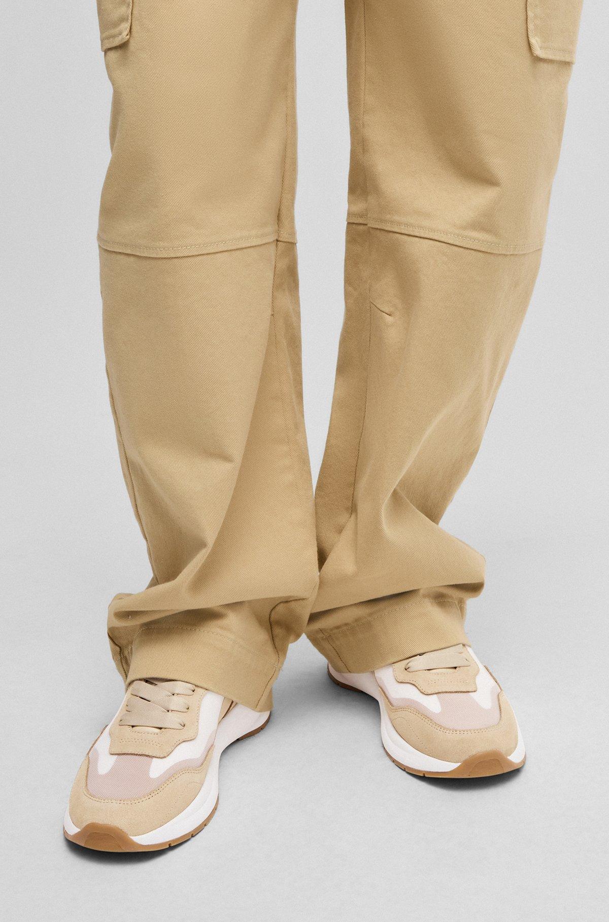 Running-inspired trainers with suede and mesh Product Image