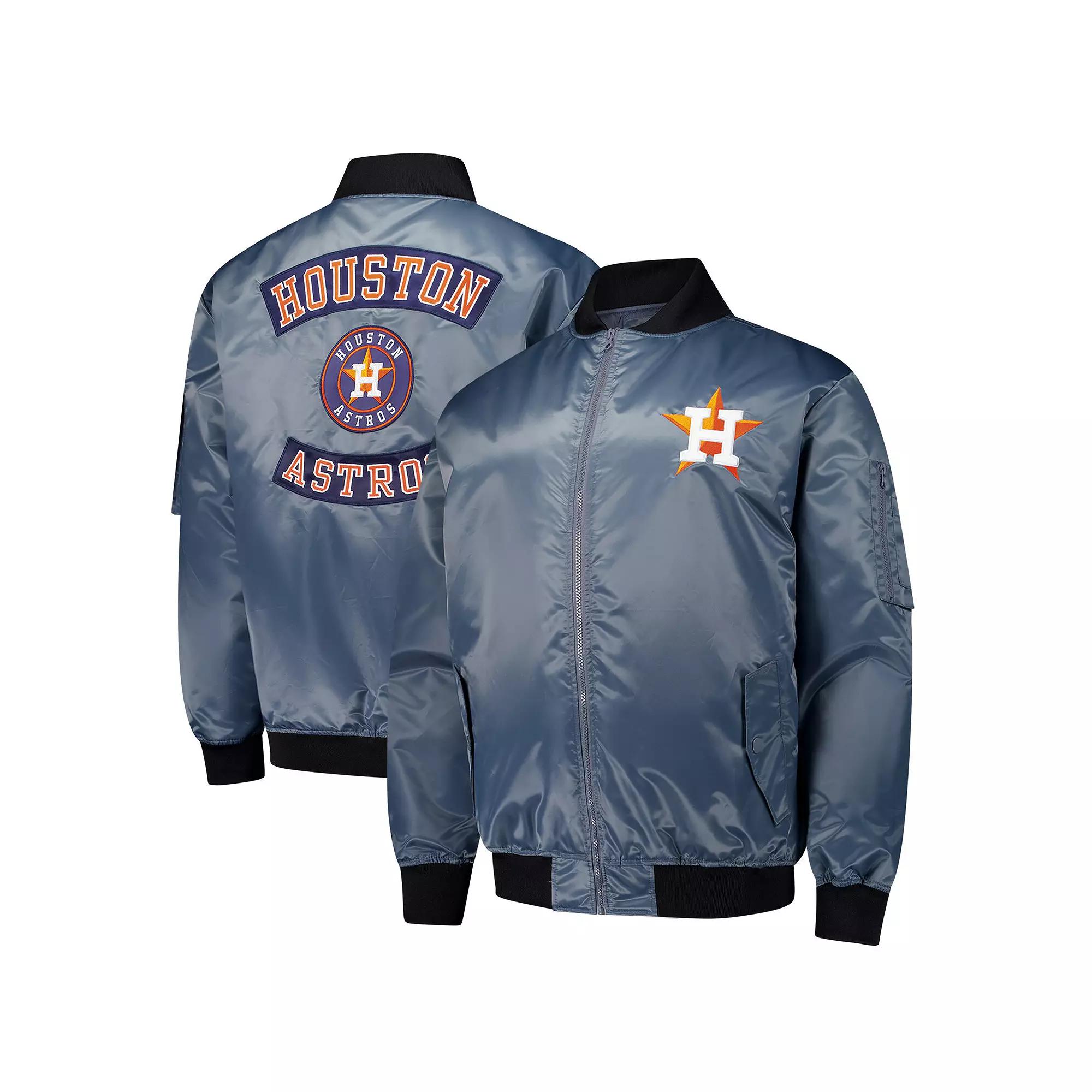 Men's Profile Charcoal Houston Astros Big & Tall Full-Zip Bomber Jacket,  Product Image