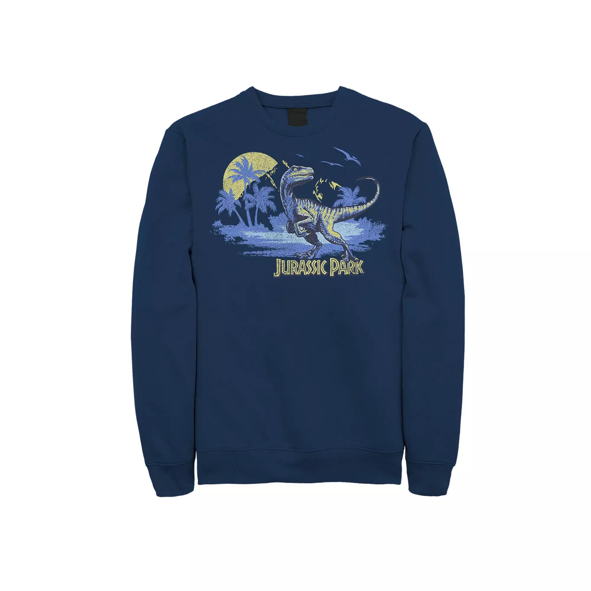 Men's Jurassic Park Raptor Distressed Portrait Sweatshirt,  Product Image