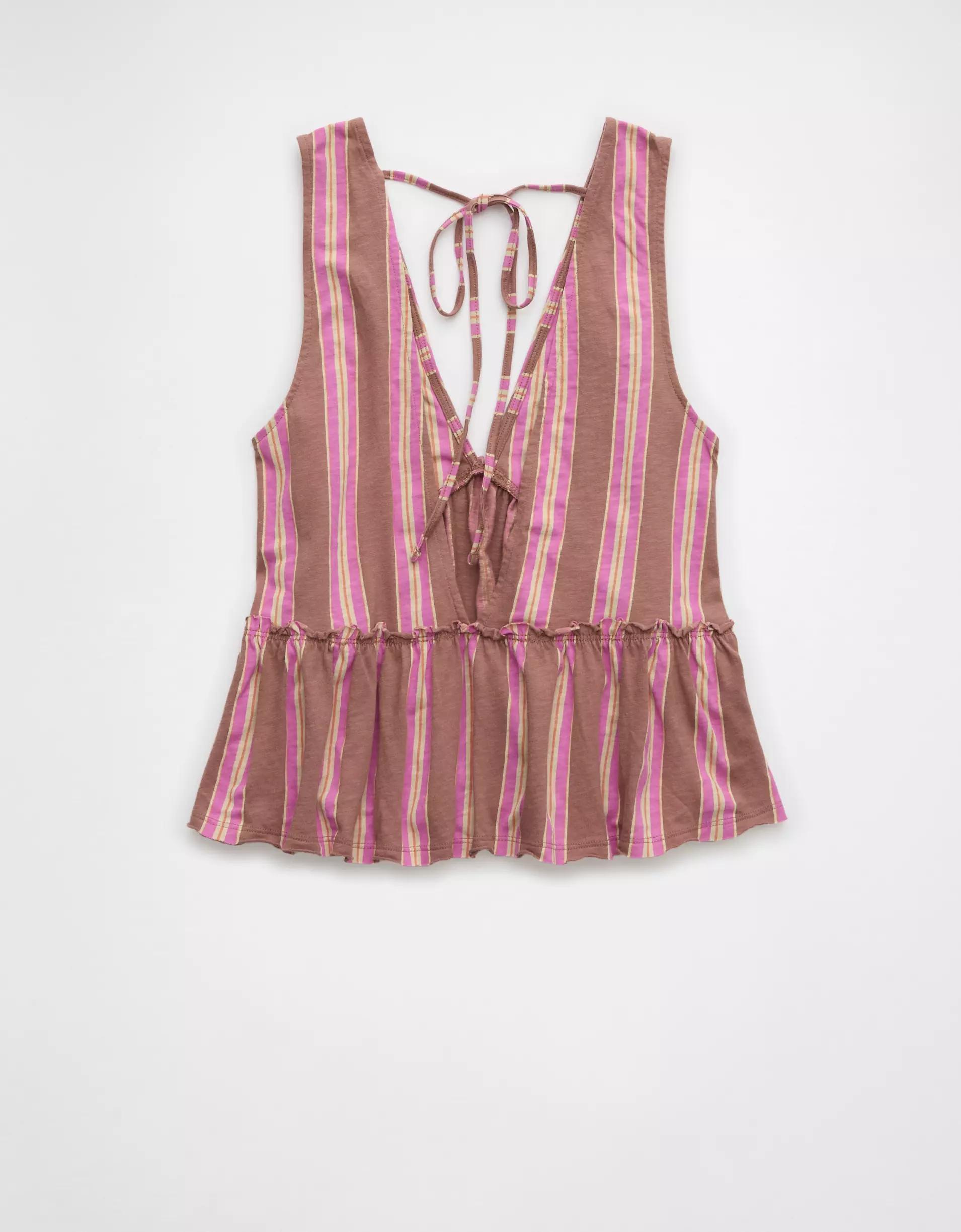 AE Sunchaser Knit V-Neck Swing Tank Top Product Image