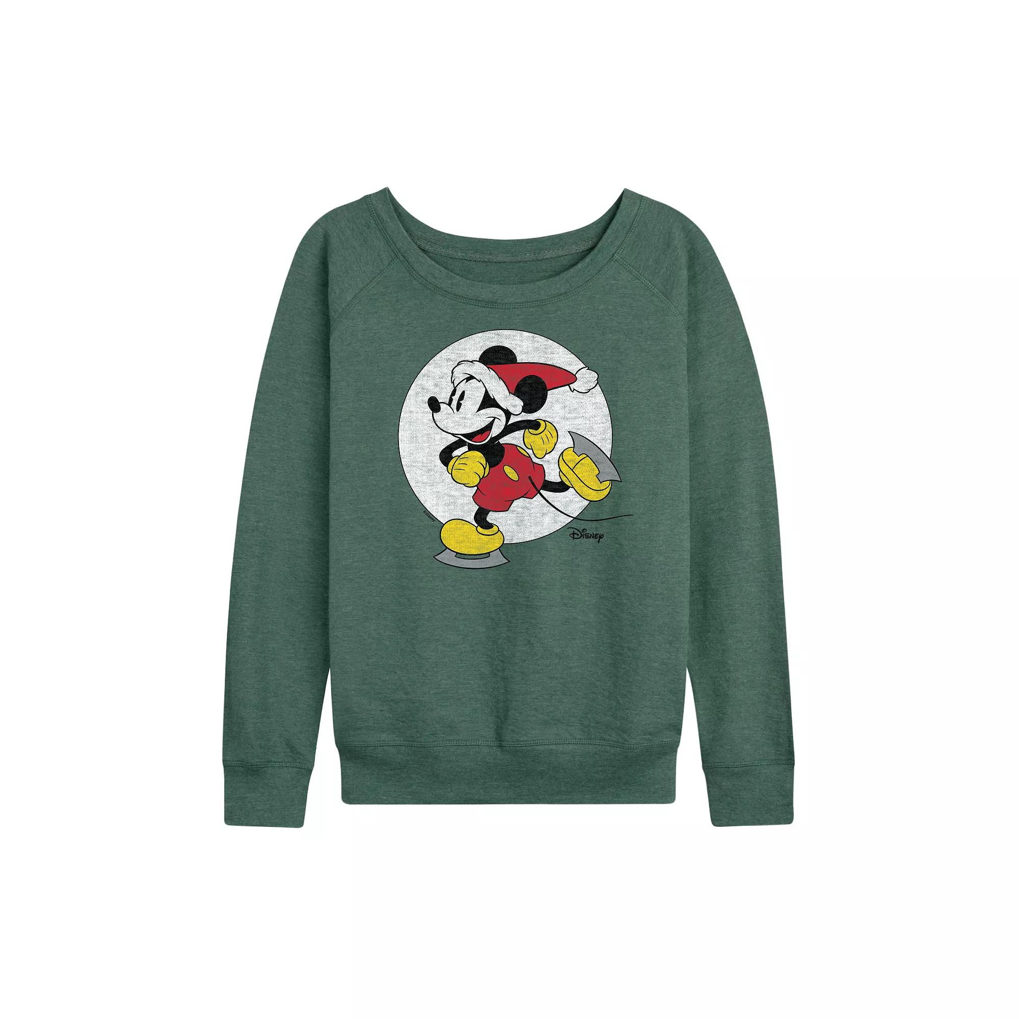 Disney's Mickey Mouse Women's Skating French Terry Long Sleeve Tee,  Product Image