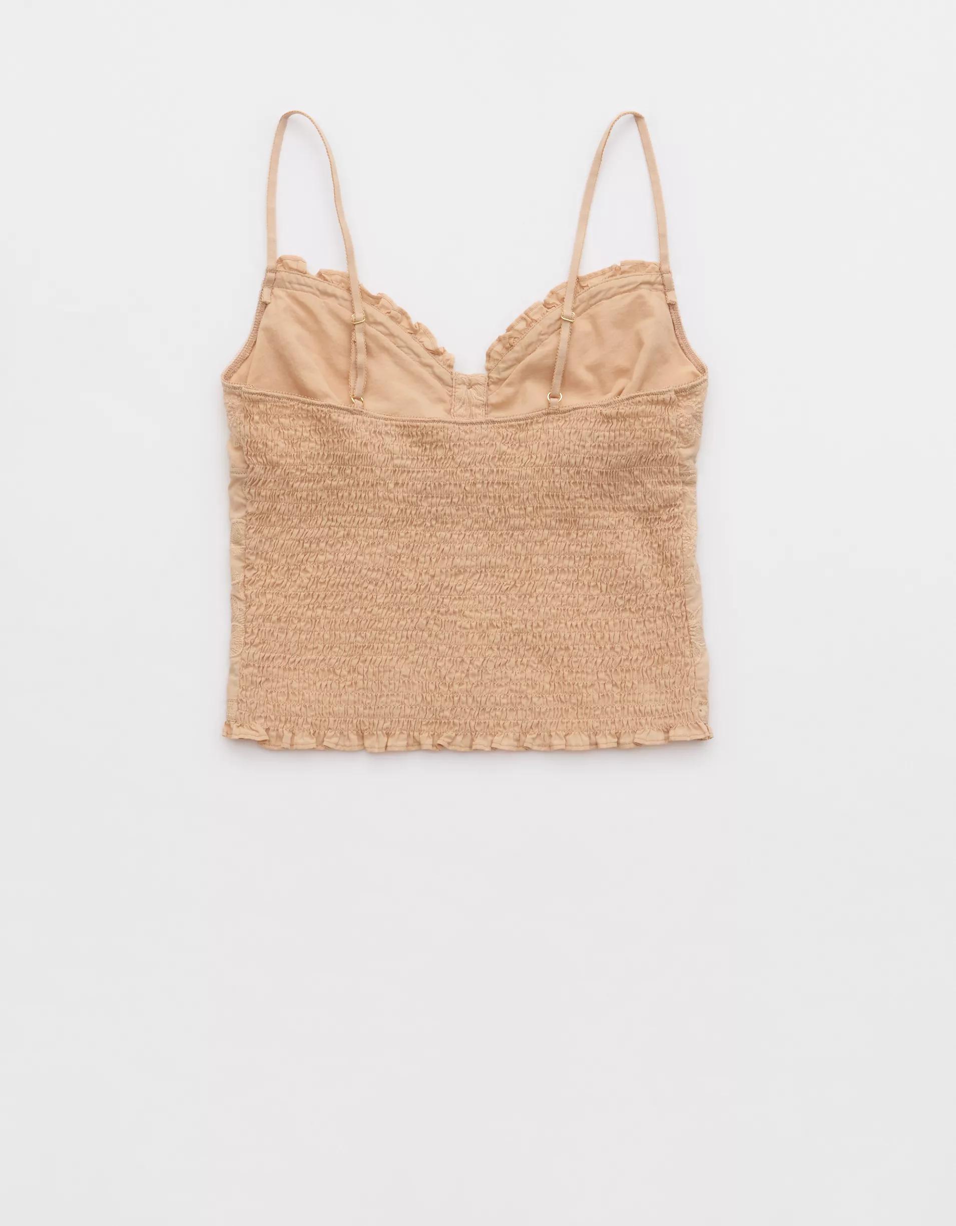 Aerie Off-Duty Embroidered Cotton Tank Top Product Image